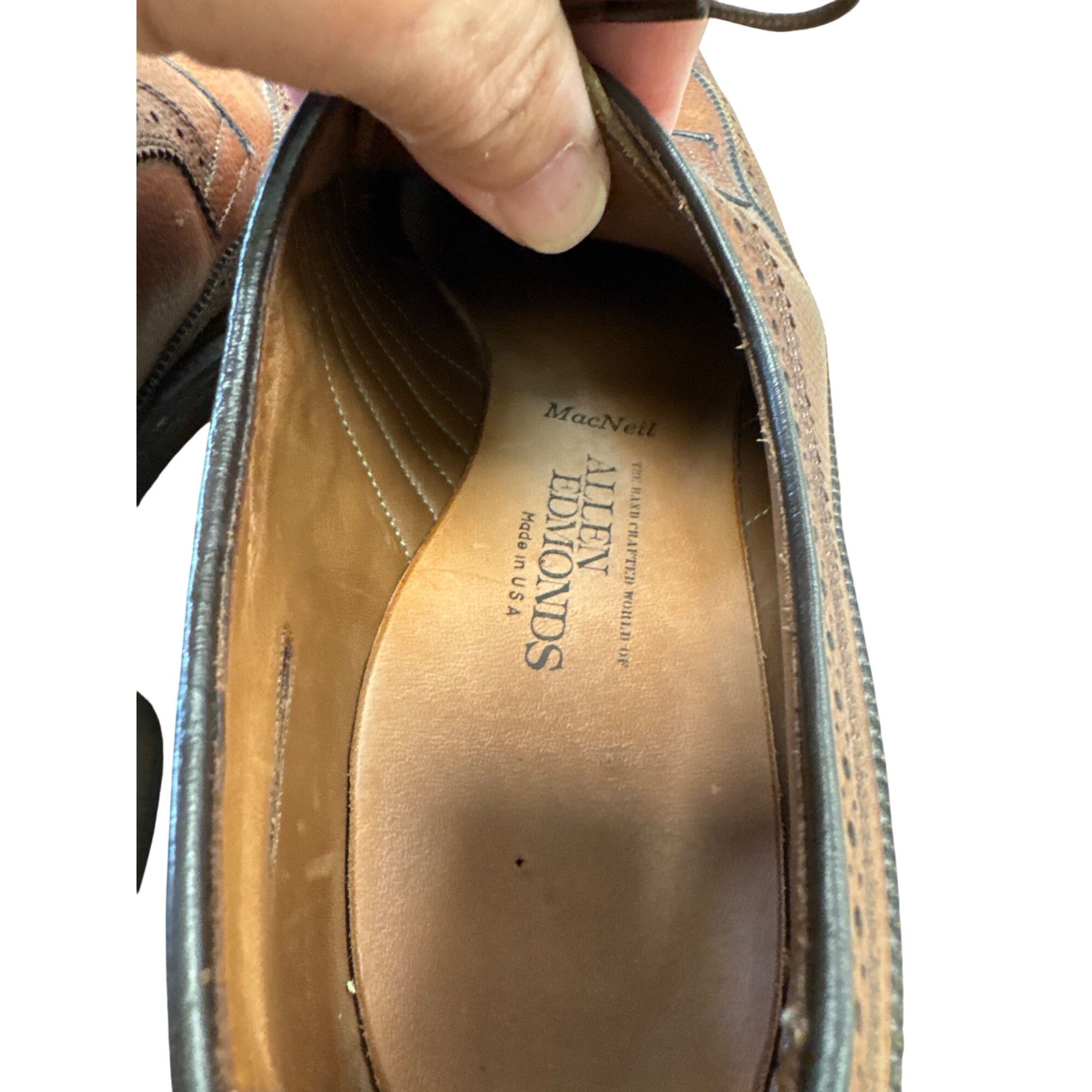 Allen Edmonds Allen Edmonds MacNeil Mens Brown Leather Oxford Dress Shoes Size US 14 / EU 47 - 14 Thumbnail