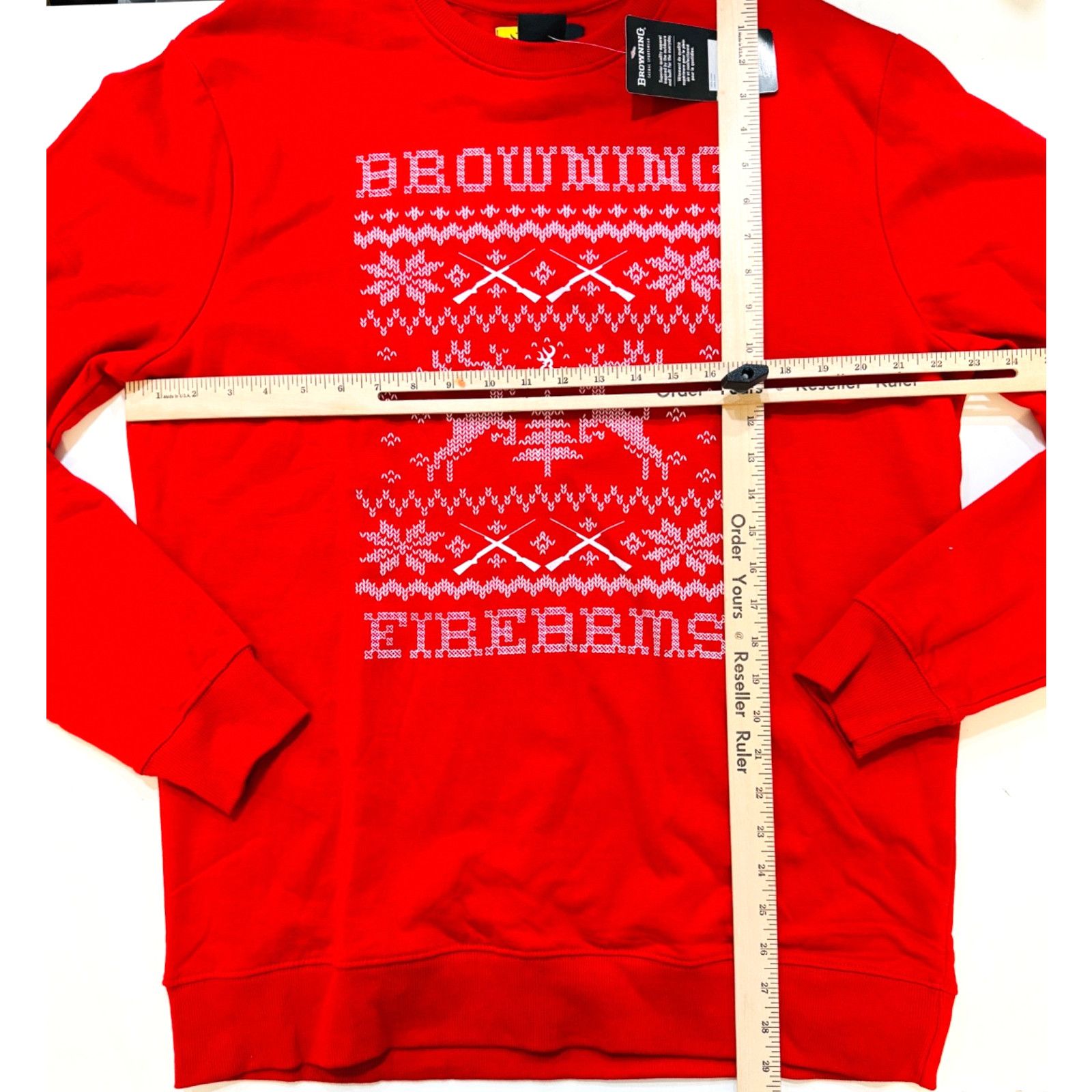& Other Stories Browning Christmas Sweatshirt L/XL Red Firearms Reindeer Size US L / EU 52-54 / 3 - 9 Thumbnail