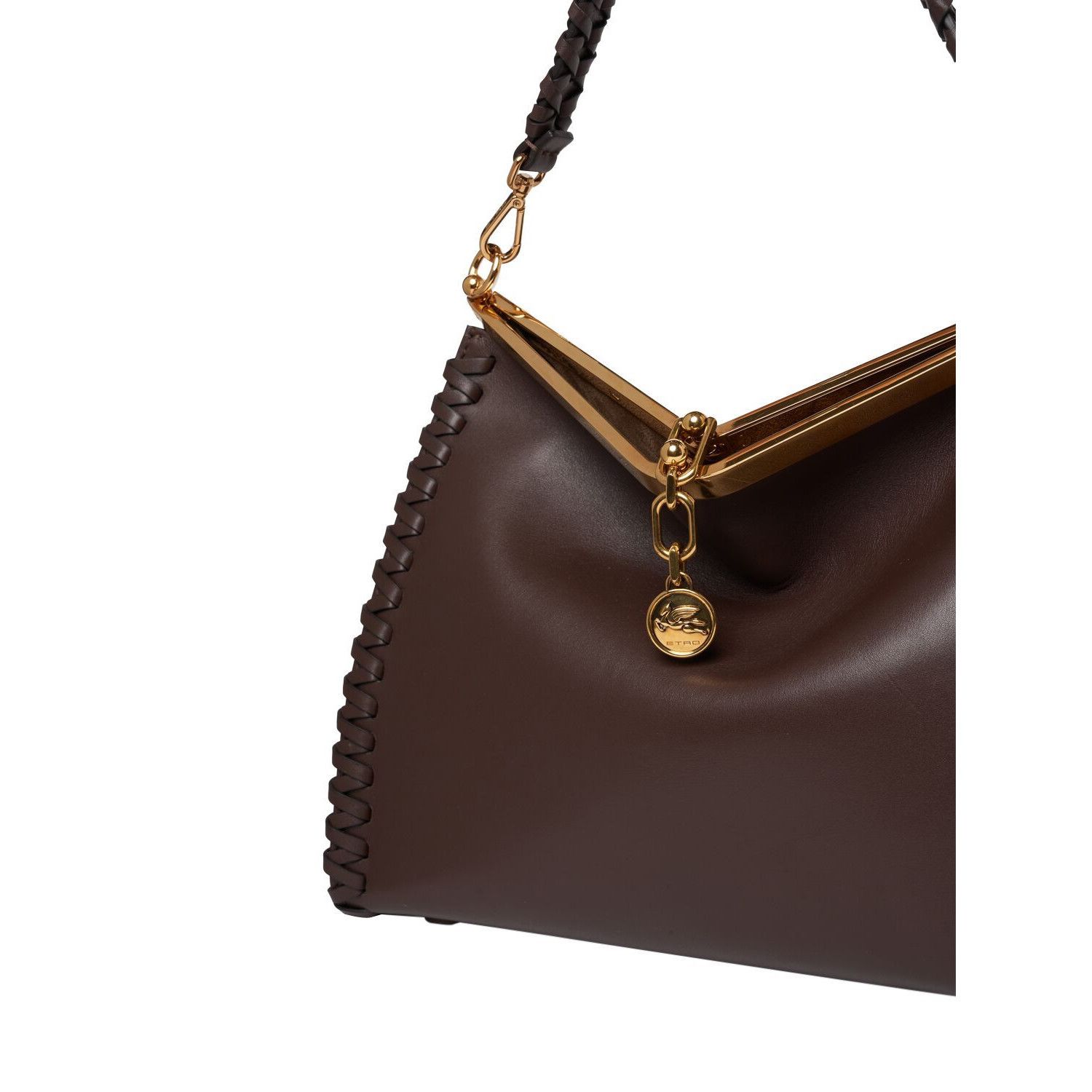 Etro ETRO Vela Large Brown Leather Shoulder Bag New & Authentic Size ONE SIZE - 3 Thumbnail