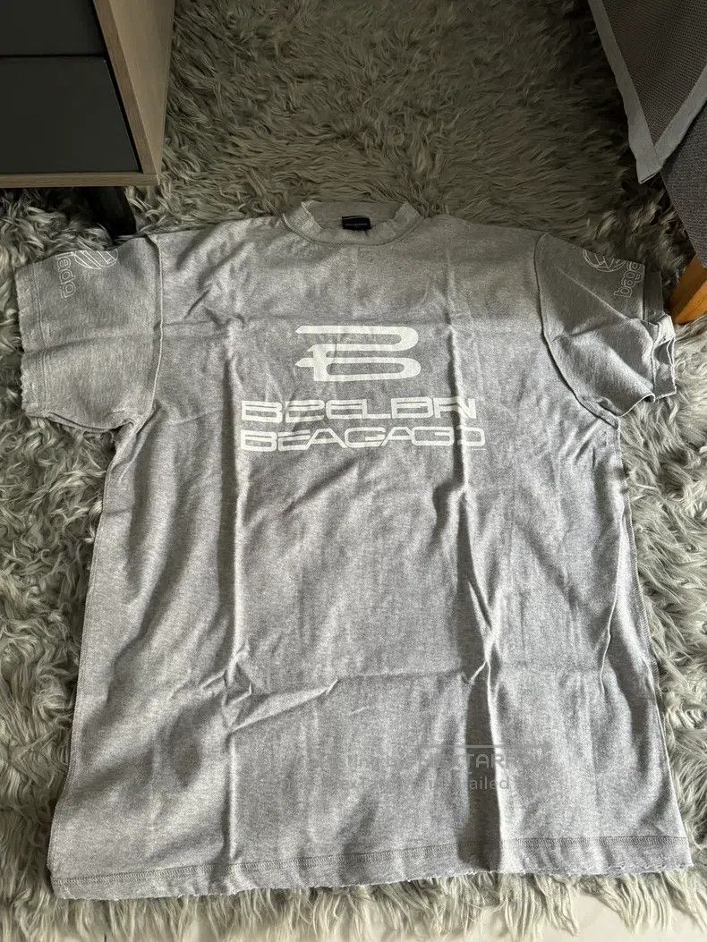 Balenciaga Gray letter logo short-sleeve