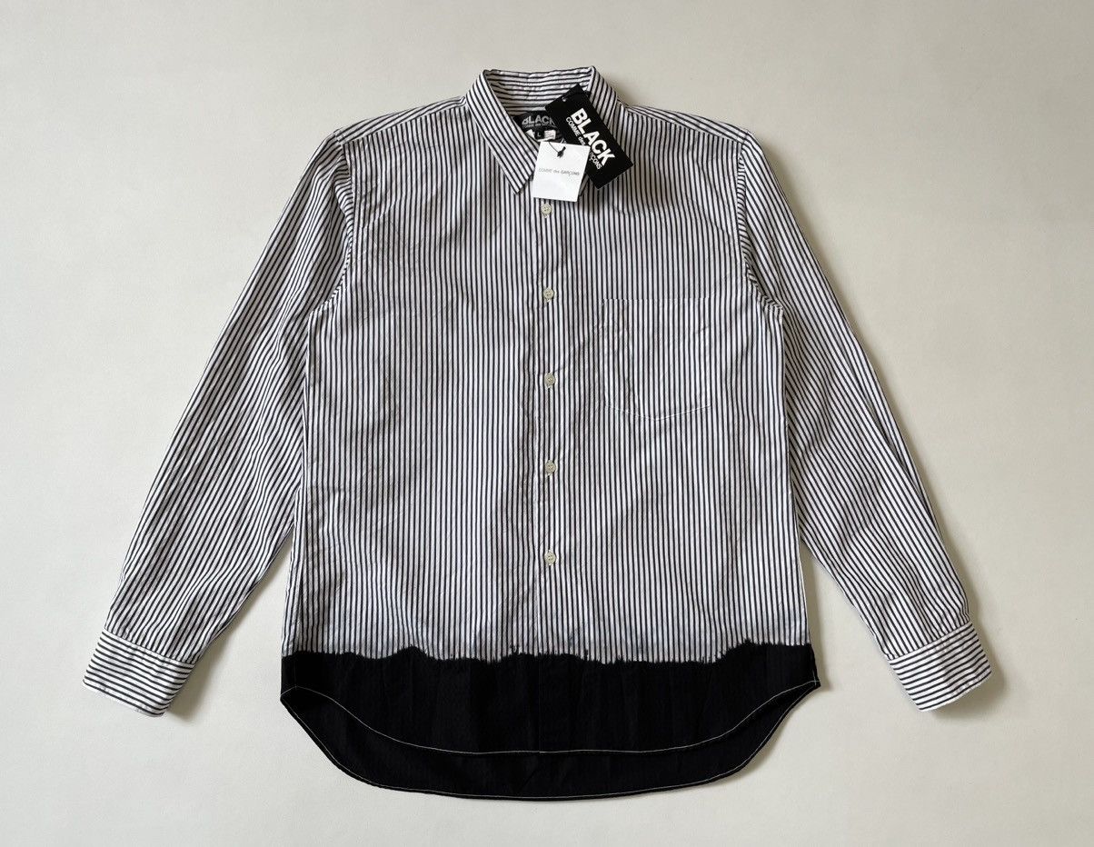 Comme des Garcons ‘Dip Dye Hem’ Striped Cotton Shirt Size US M / EU 48-50 / 2 - 2 Thumbnail