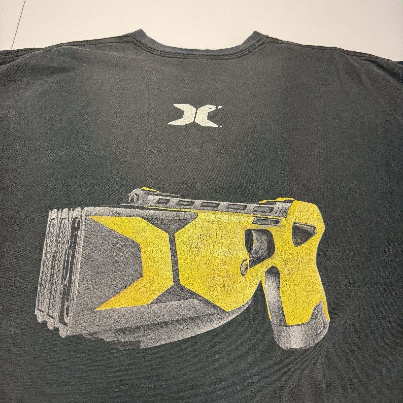 Vintage Vintage Taser T Shirt Mens XL 23.5x29 Black Short Sleeve Size US XL / EU 56 / 4 - 8 Thumbnail