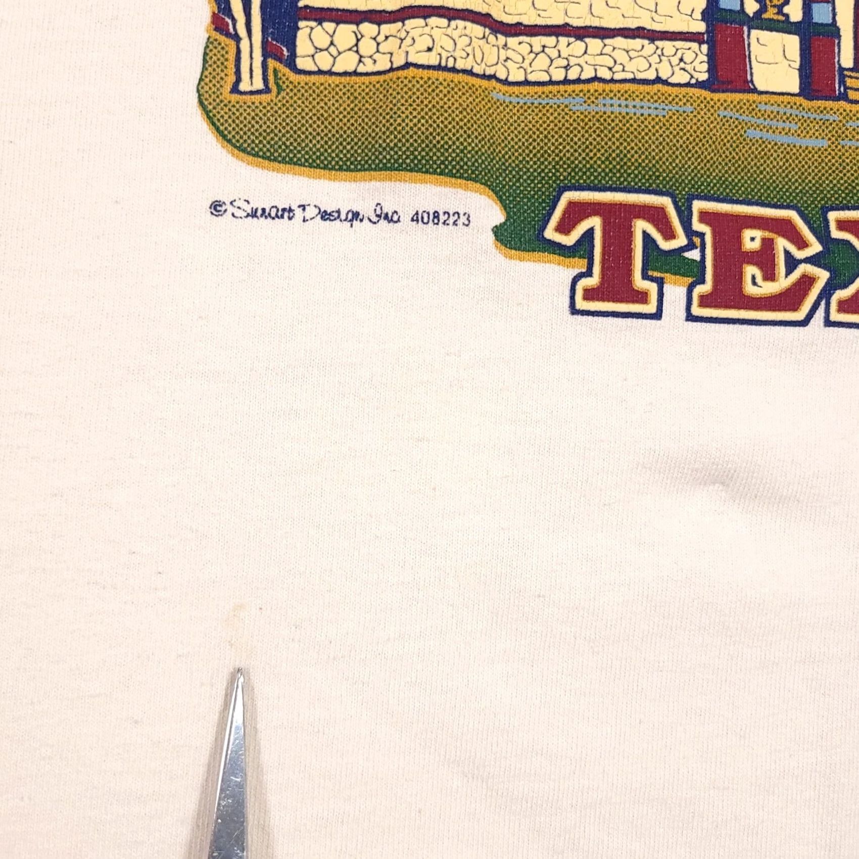 Fruit Of The Loom VINTAGE San Antonio Texas Shirt 2XL Graphic Tee Novelty Grunge Nike Size US XXL / EU 58 / 5 - 6 Thumbnail