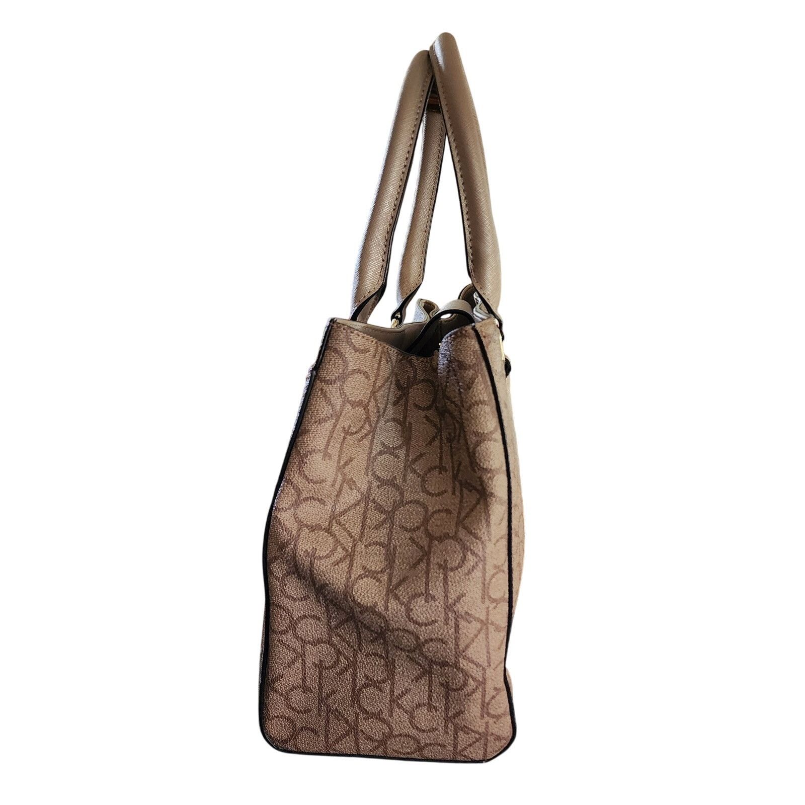 Calvin Klein Calvin Klein logo shoulder bag beige and tan Size ONE SIZE - 4 Thumbnail
