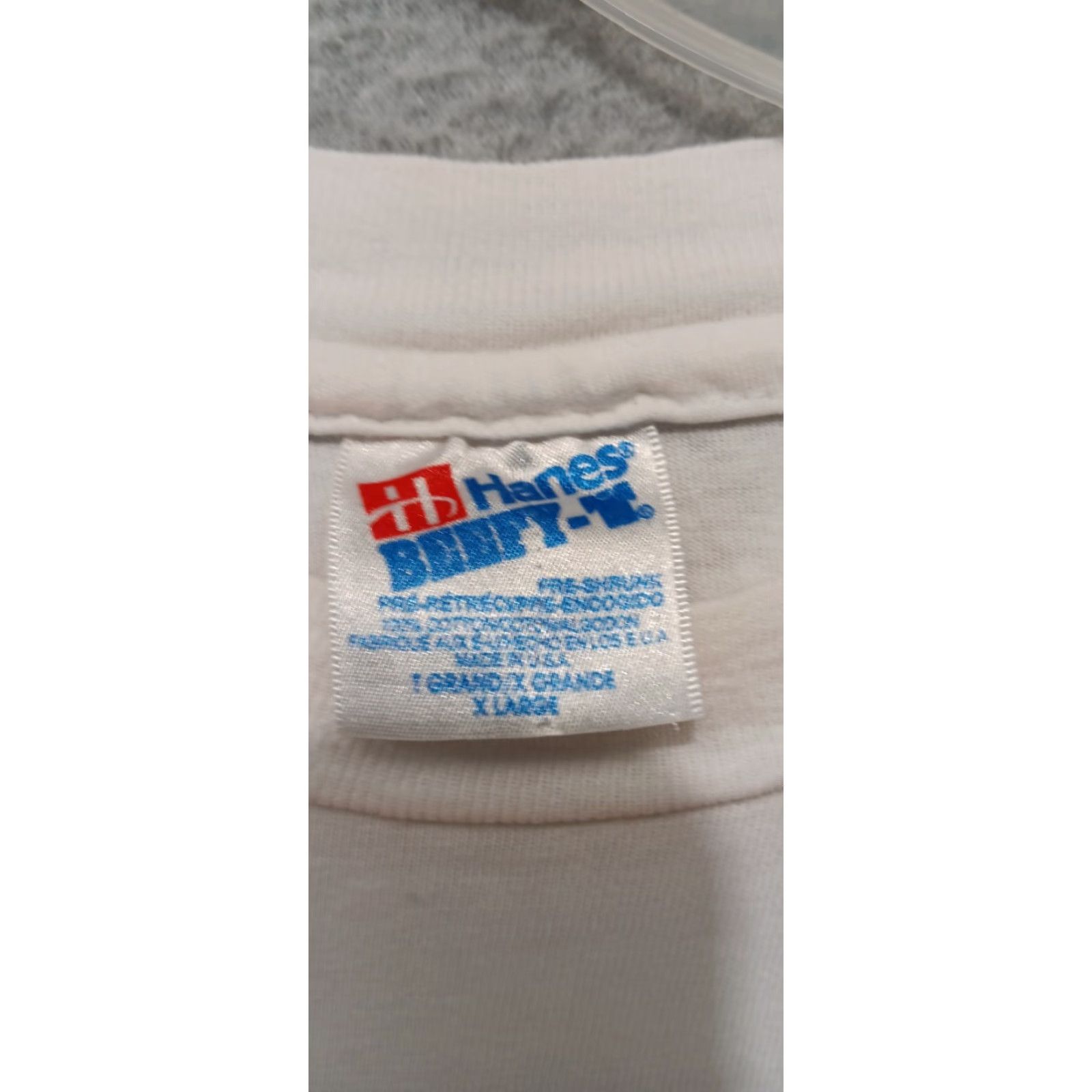 Hanes VINTAGE Graffiti USA 1994 Modesto CA Tee Shirt XL White Hanes Short Sleeve Graphic Tee Mens Size US XL / EU 56 / 4 - 3 Thumbnail