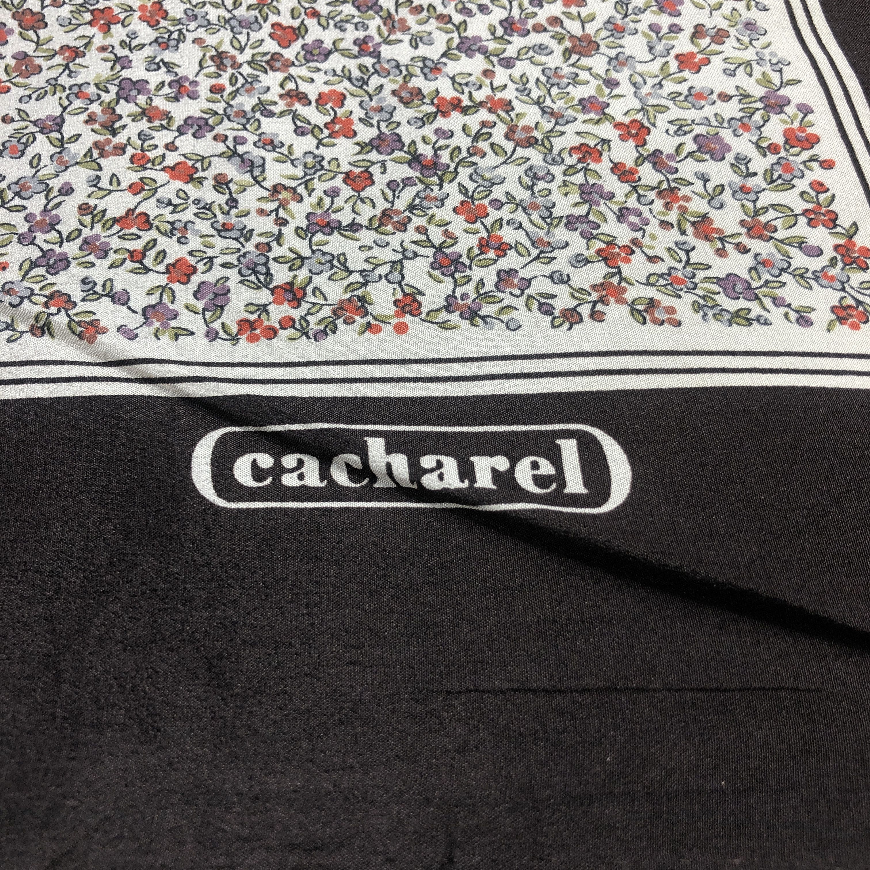 Japanese Brand Vintage Cacharel Floral Silk Scarf M1204 Size ONE SIZE - 4 Thumbnail