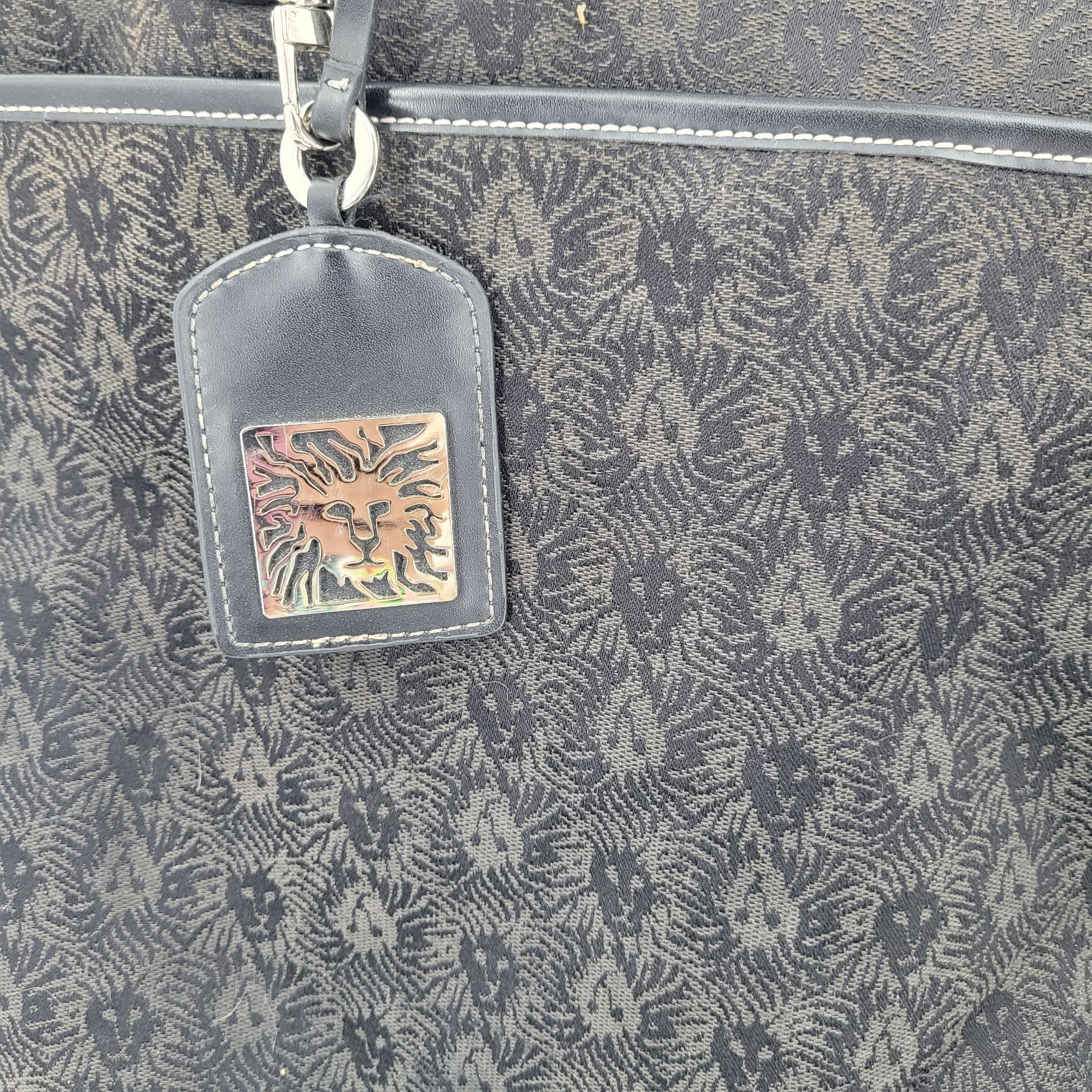 Anne Klein Vtg Anne Klein Black Iconic Lion Logo Print Tote Shoulder Ba Size ONE SIZE - 2 Thumbnail