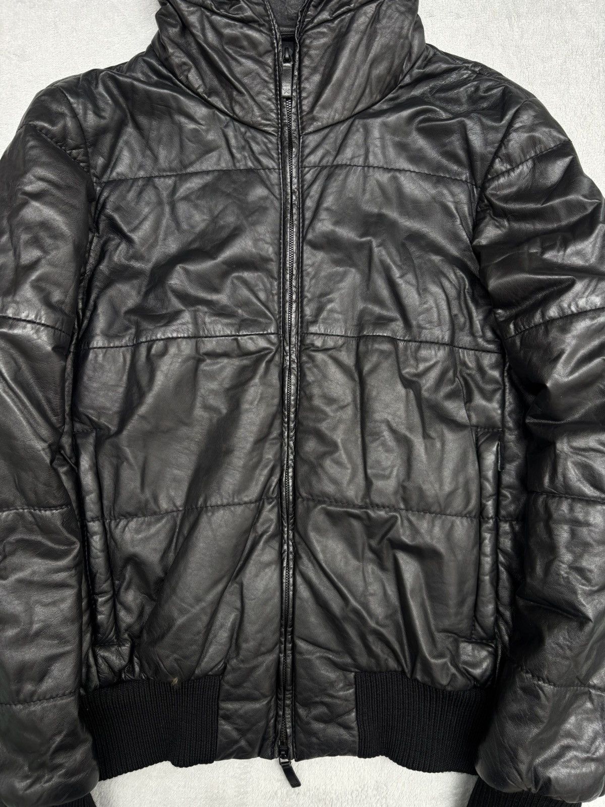 Y-3 A/W 2008 Y-3 Yohji Adidas Leather Puffer Ninja Jacket Size US L / EU 52-54 / 3 - 8 Thumbnail