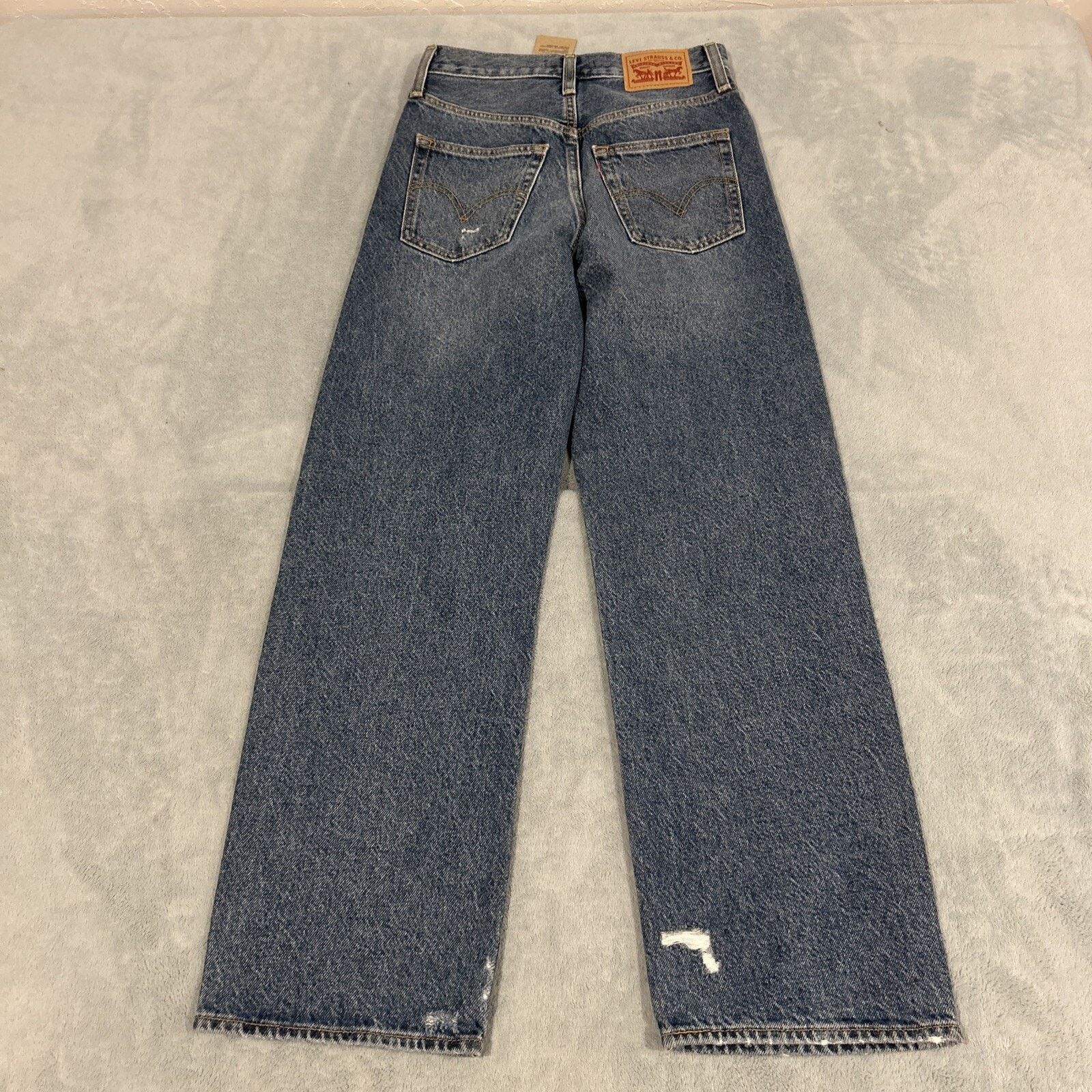 Levi's Levis Ribcage Loose Baggy Jeans Women 24x27 Relaxed Hamilton Size 24" / US 00 / IT 34 - 2 Thumbnail