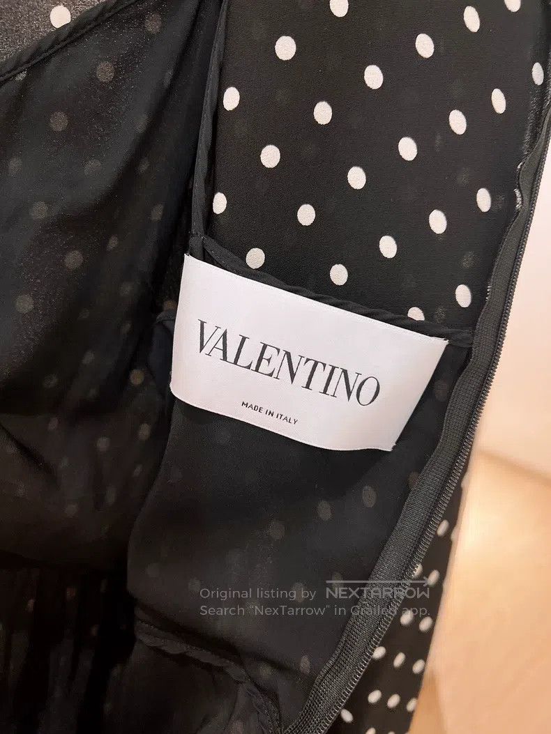 Valentino Valentino Black and white polka dot silk dress Size M / US 6-8 / IT 42-44 - 8 Thumbnail