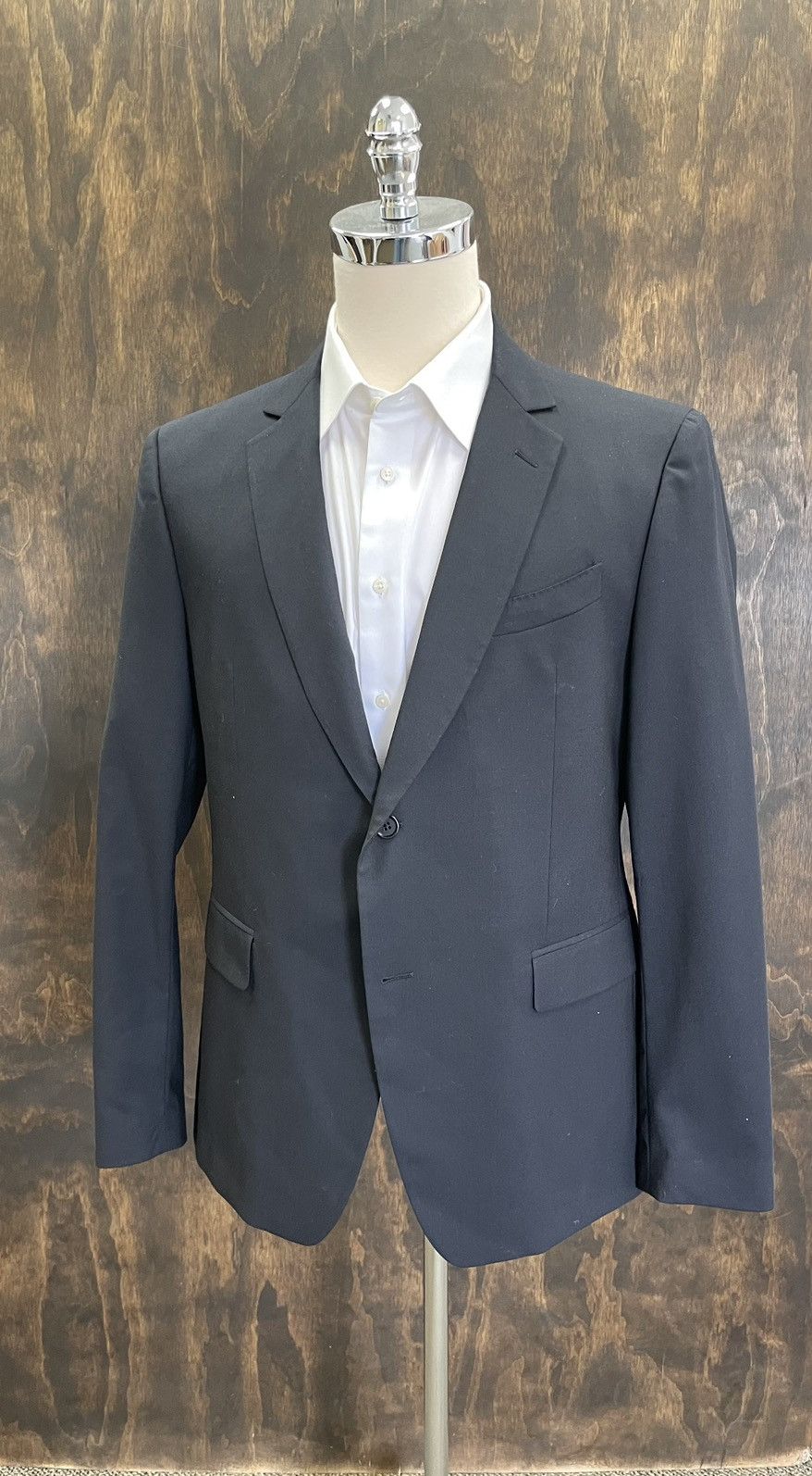 John Varvatos Midnight Navy Wool Blazer Size 44R - 1 Thumbnail