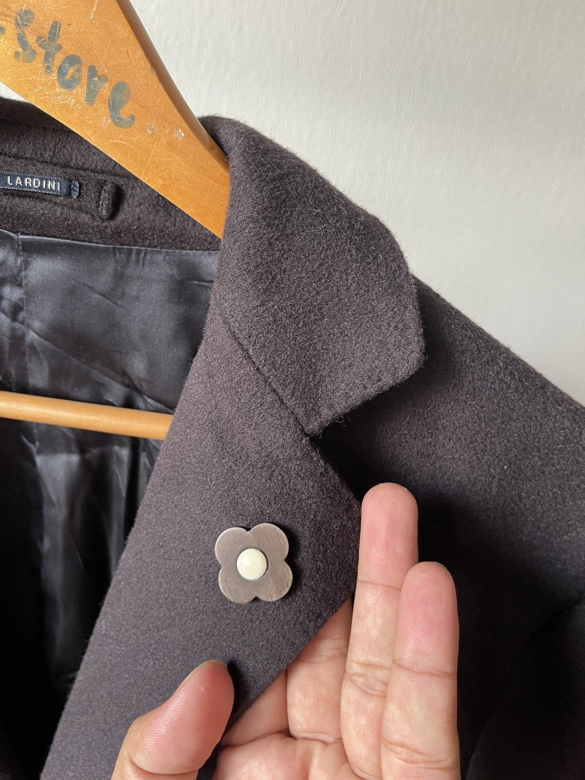 Lardini Lardini Lana Wool Pin Coat Size US M / EU 48-50 / 2 - 8 Thumbnail