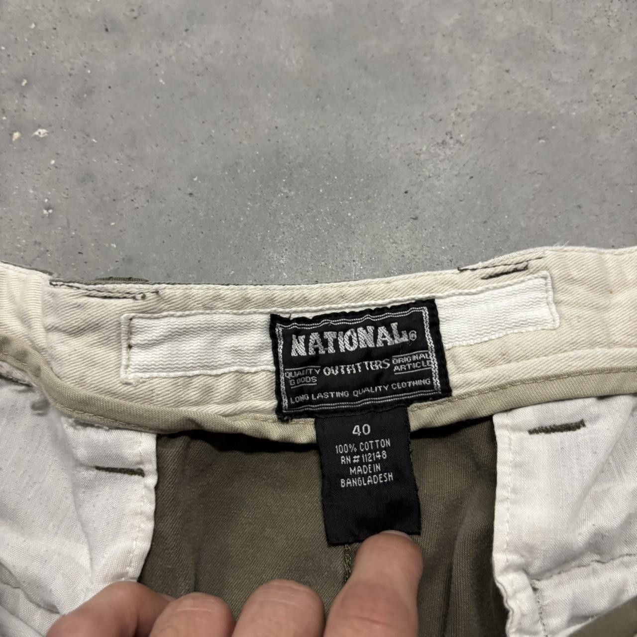Japanese Brand × Vintage Crazy Vintage Y2K/2000s Grunge Khaki Skater Style Cargo Shorts! Size US 38 / EU 54 - 6 Thumbnail