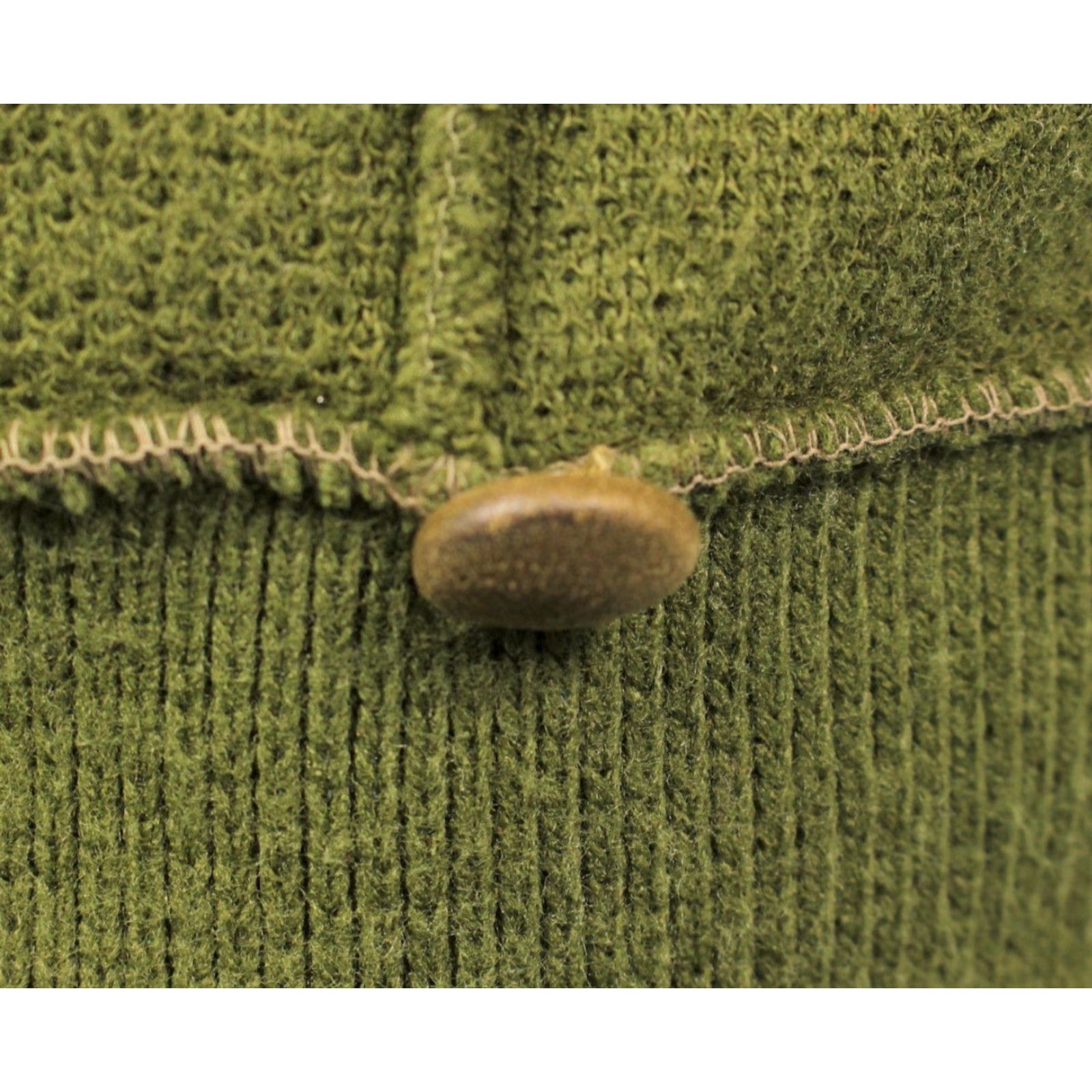 Vintage VTG 1960s Sweater Shirt Mens L Green Cardigan Acrylic Suede 50s 60s VTG 1960s Sweater Cardigan Mens L Green Brown Acrylic Suede Size US L / EU 52-54 / 3 - 6 Thumbnail