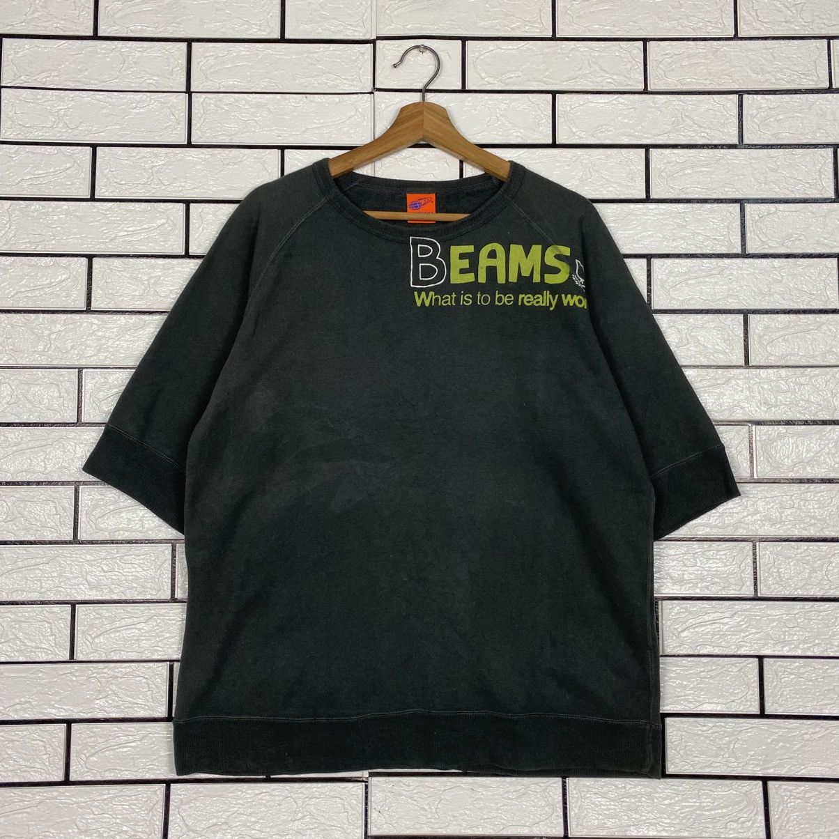 Japanese Brand 📌Short Sleeve T-Shirt Beams Big Logo Back Hit Size US L / EU 52-54 / 3 - 2 Thumbnail
