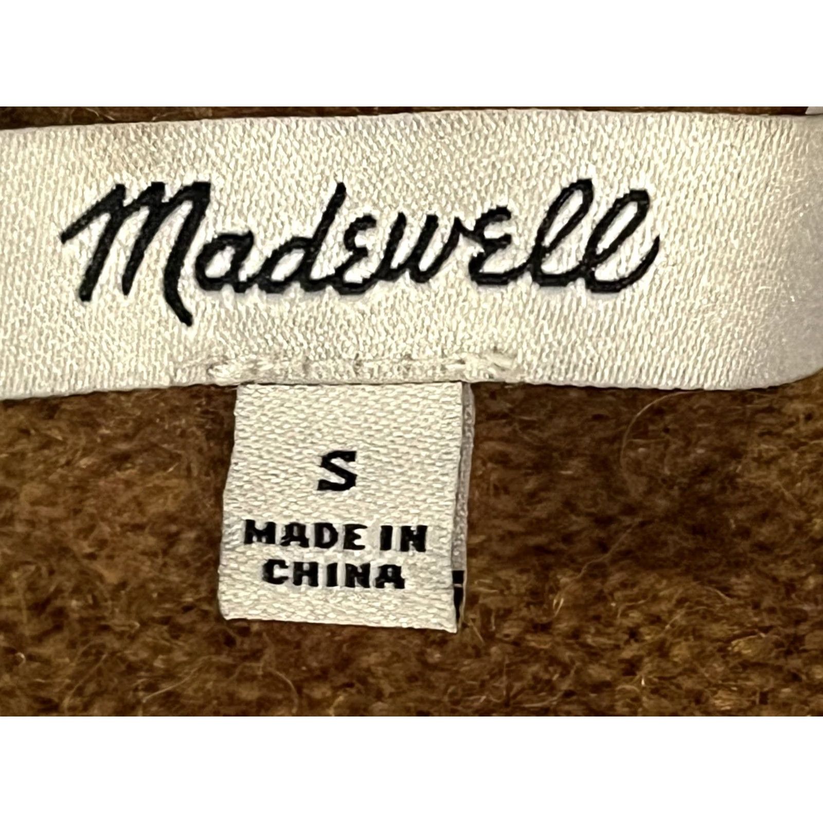 Madewell Madewell Sweater Women Small Brown Merino Wool Blend Knit V-neck Long Sleeve Casual Size S / US 4 / IT 40 - 6 Thumbnail