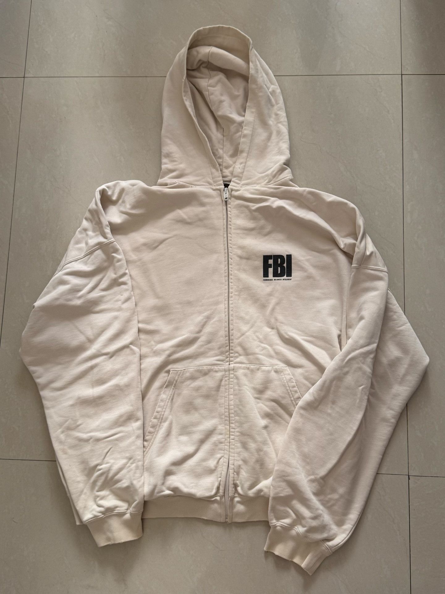 Balenciaga Balenciaga FBI Print Zip Hoodie Size US XL / EU 56 / 4 - 1 Thumbnail