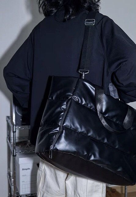 Japanese Brand × Vintage Fashion y2k zip quilted messenger bag tote bag Size ONE SIZE - 4 Thumbnail
