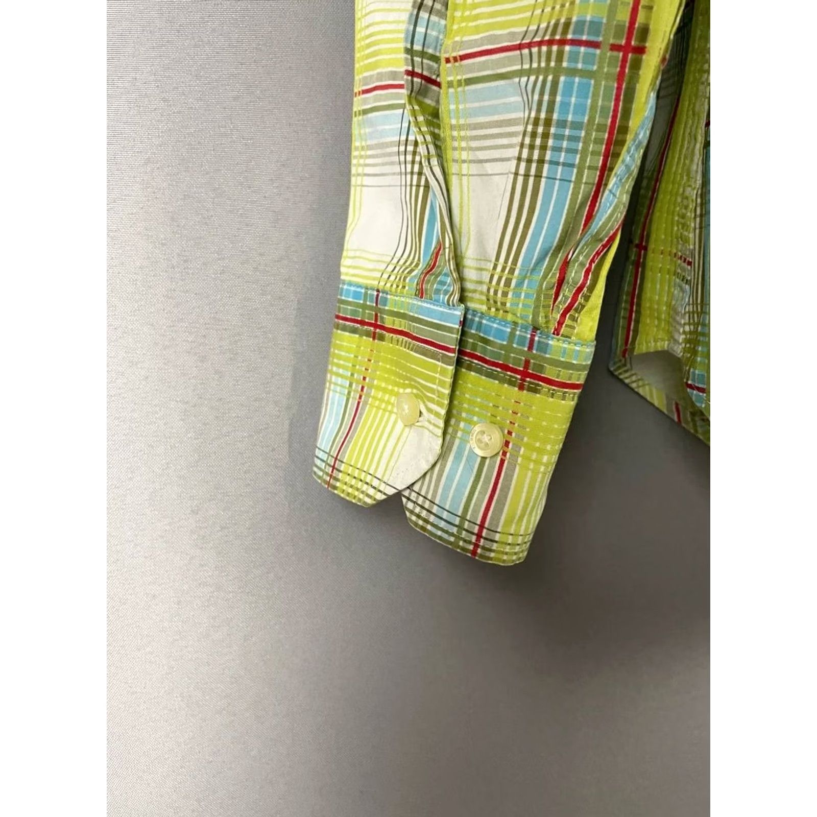 Etro Etro Milano Mens Button-Up Shirt 40 Yellow Plaid Cotton Long Sleeve Size US L / EU 52-54 / 3 - 5 Thumbnail
