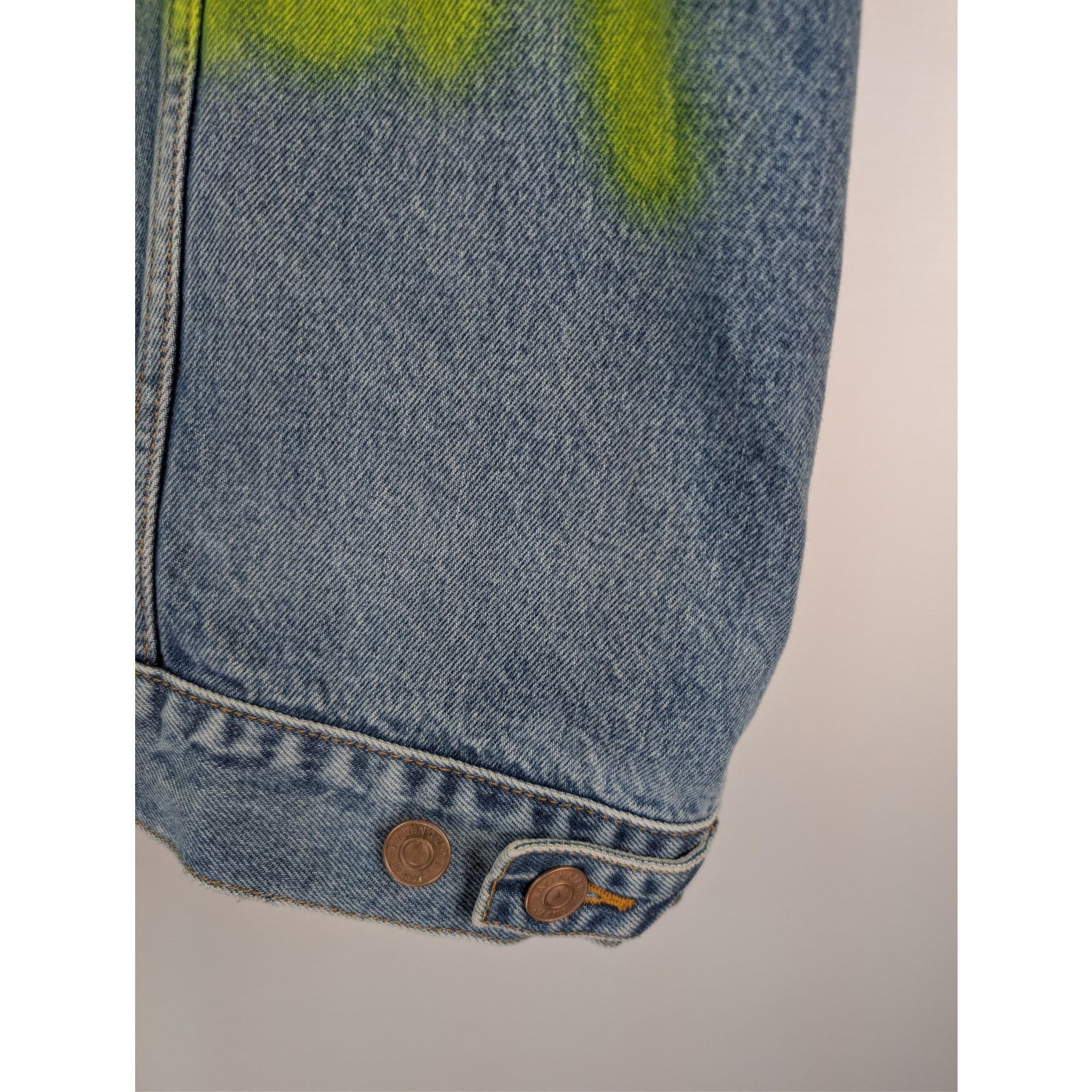 Balenciaga o1rshd1 Denim Organic Japanese Twill Jacket in Green/Olive Size US M / EU 48-50 / 2 - 12 Thumbnail