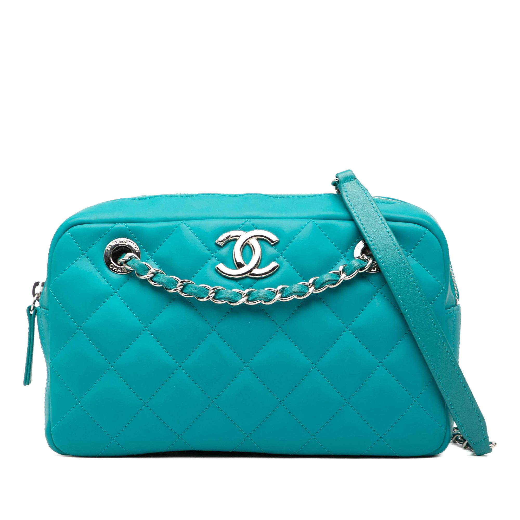 Chanel Medium CC Quilted Rubberized Lambskin Coco Rain Camera Bag