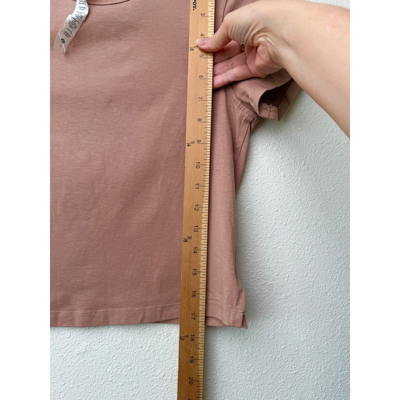 Lululemon Lululemon Tan Cropped Tee Women 2 Cotton Blend Size XS / US 0-2 / IT 36-38 - 10 Thumbnail