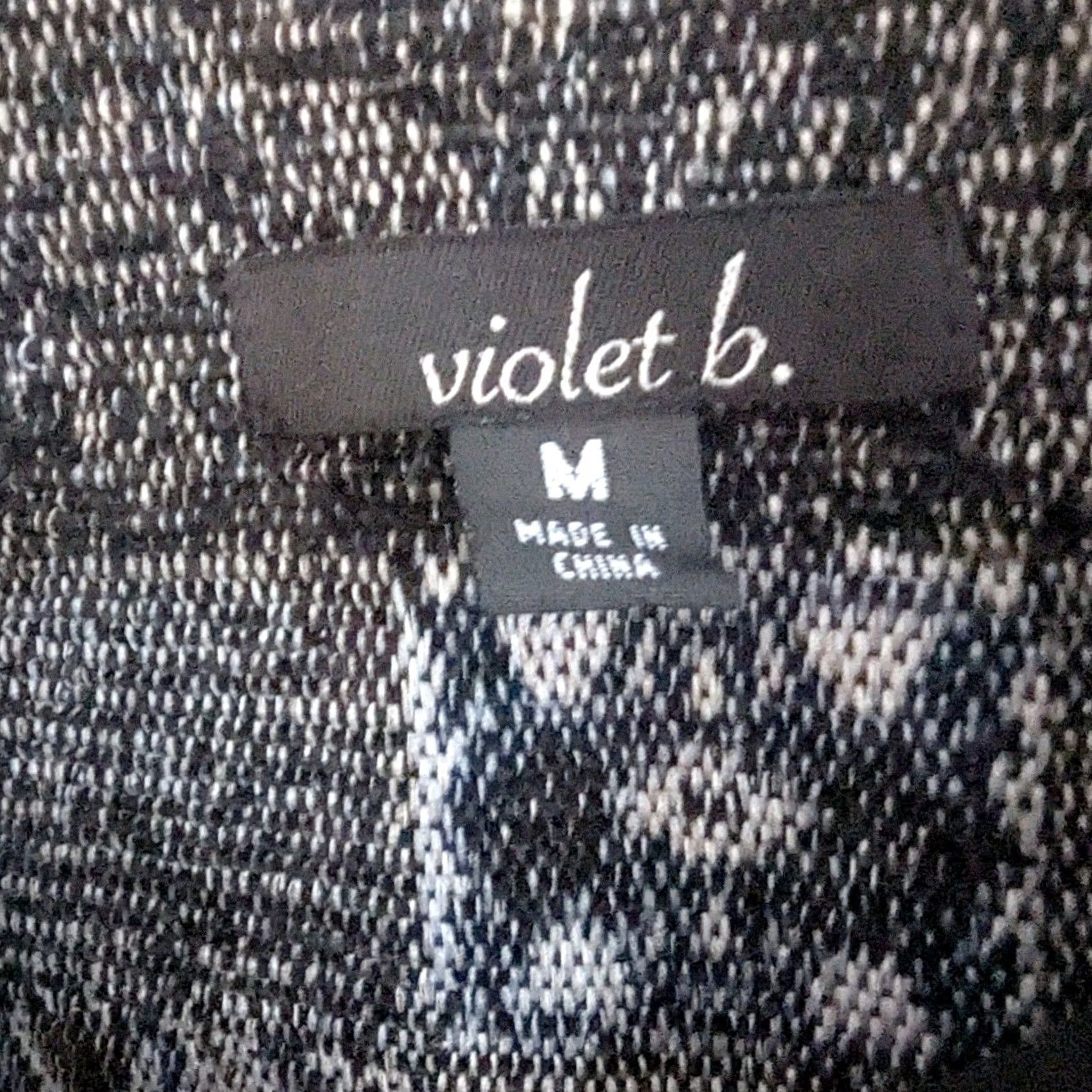 Vintage Violet B Patchwork Tapestry Collarless Open Front Jacket Blue Grey Women's Sz M Size M / US 6-8 / IT 42-44 - 4 Thumbnail