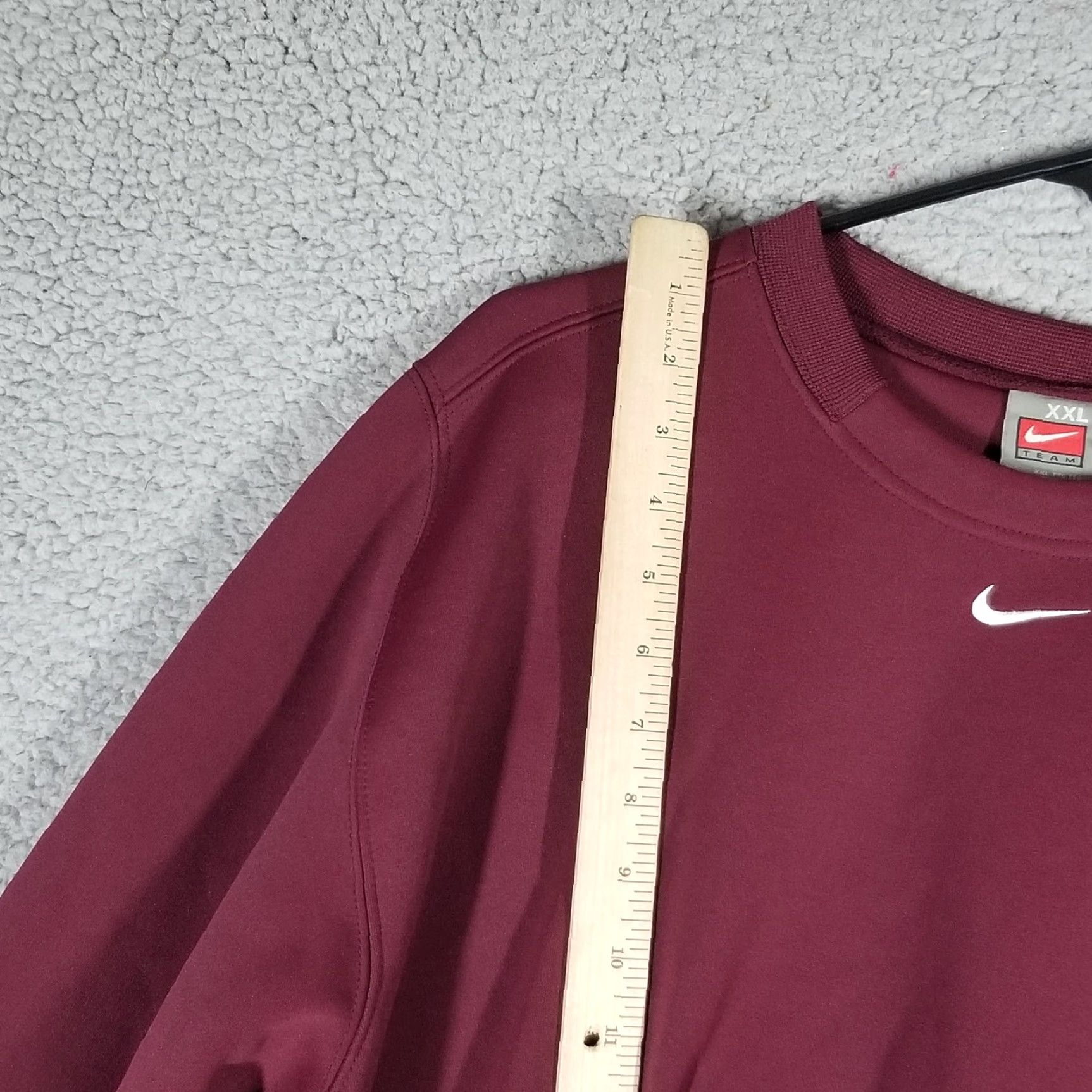 Nike Nike Center Swoosh Sweatshirt Y2K Maroon Crewneck Pullover Men’s XXL Size US XXL / EU 58 / 5 - 5 Thumbnail