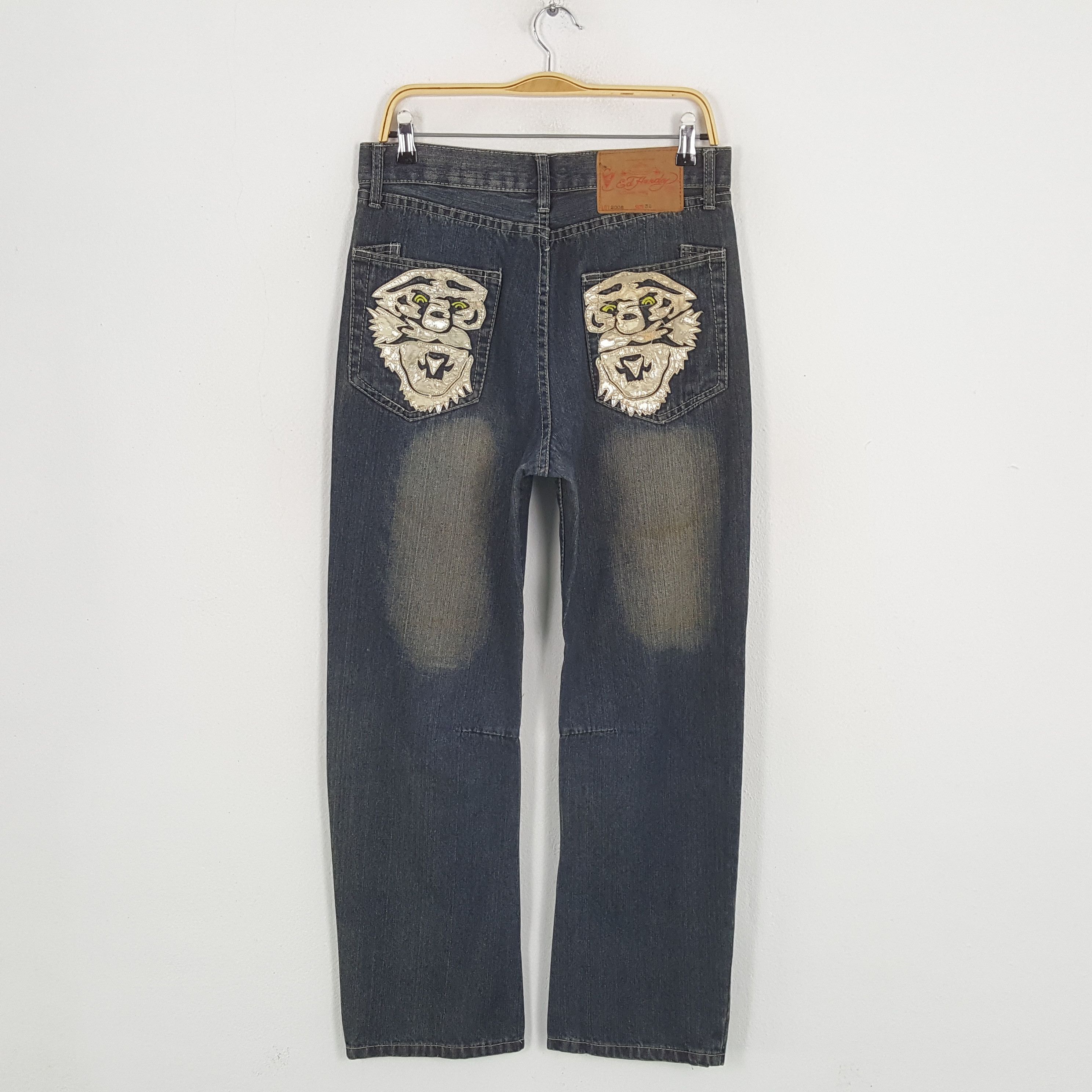 Christian Audigier × Ed Hardy × Vintage Vintage ED HARDY by CHRISTIAN AUDIGIER Fashion Designer Jean Size US 30 / EU 46 - 4 Thumbnail