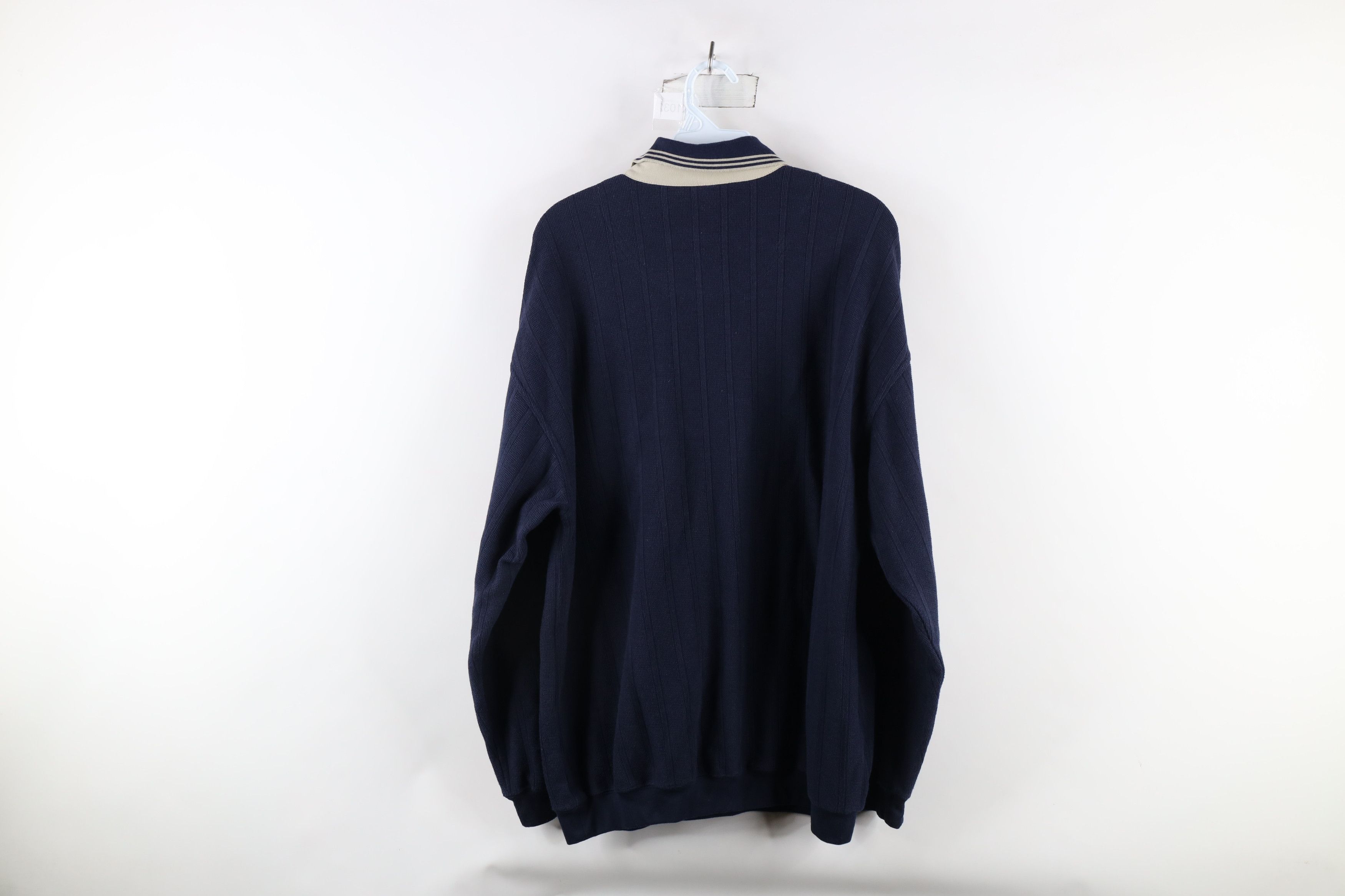 Vintage Vintage 90s Streetwear Thermal Waffle Knit Pullover Polo Size US L / EU 52-54 / 3 - 7 Thumbnail