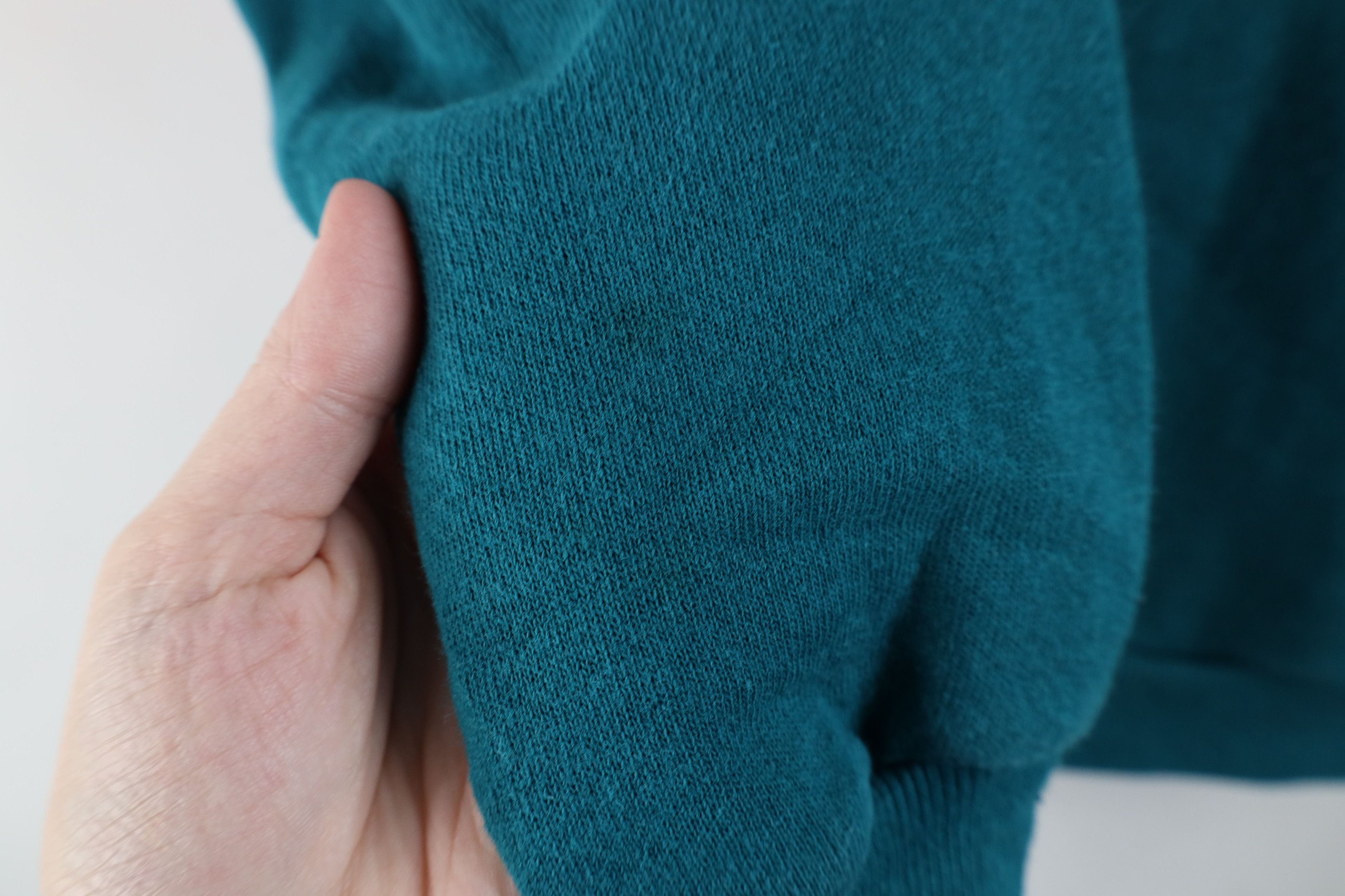 Vintage Vintage 90s Streetwear Faded Blank Crewneck Sweatshirt Teal Size M / US 6-8 / IT 42-44 - 4 Thumbnail
