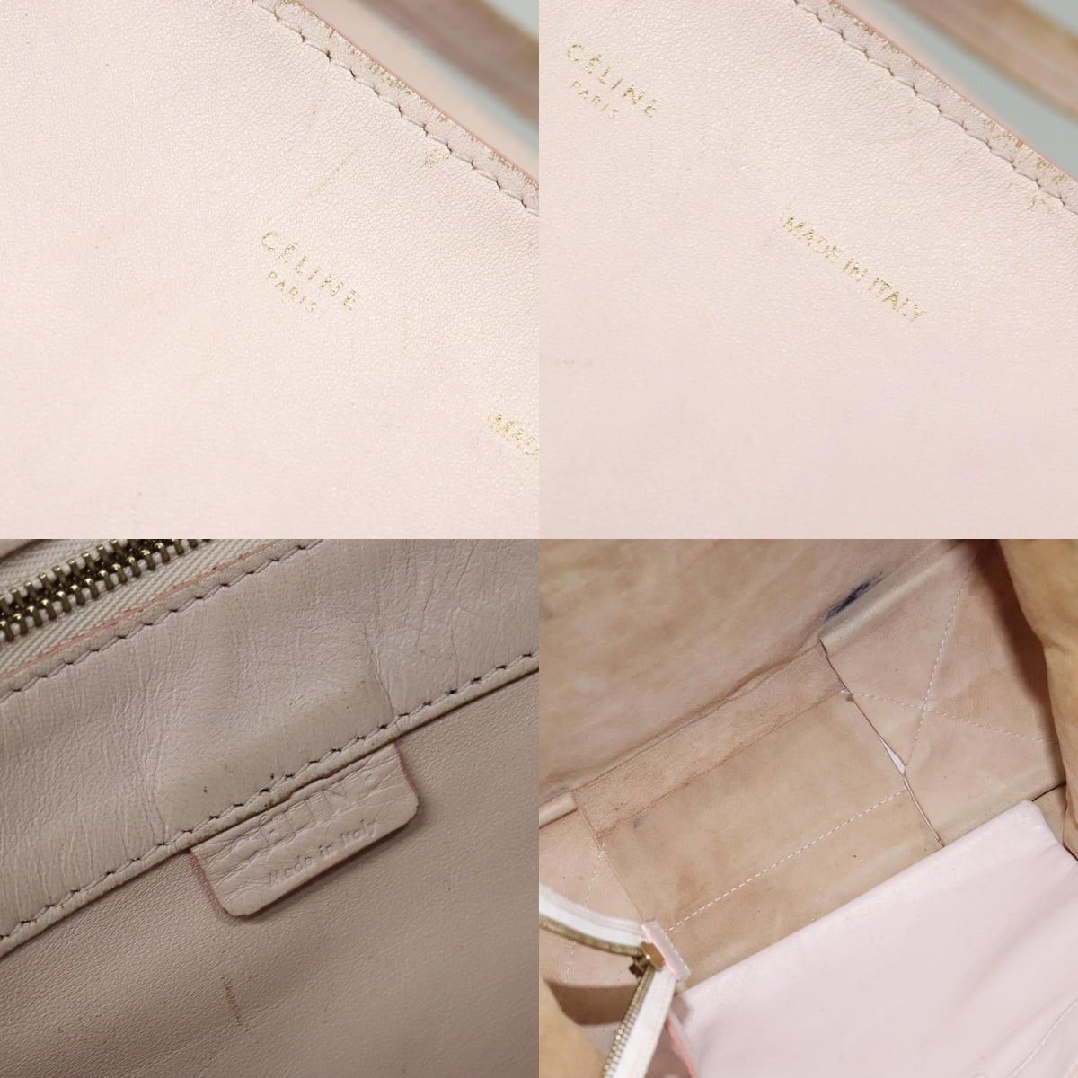 Celine CELINE Horizontalkava Tote Bag Leather Pink Gold Size ONE SIZE - 11 Thumbnail