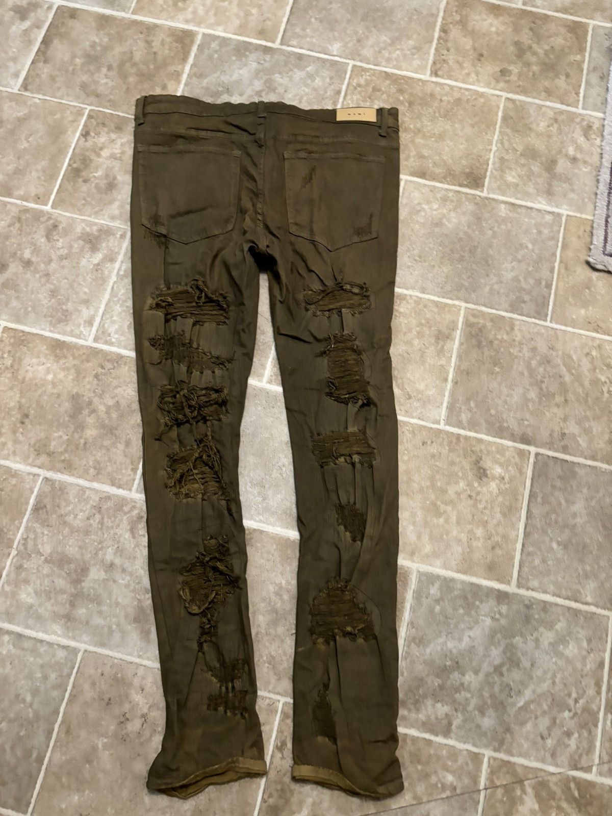 MNML Brown destroyed mnml skinny pants Size US 38 / EU 54 - 1 Thumbnail