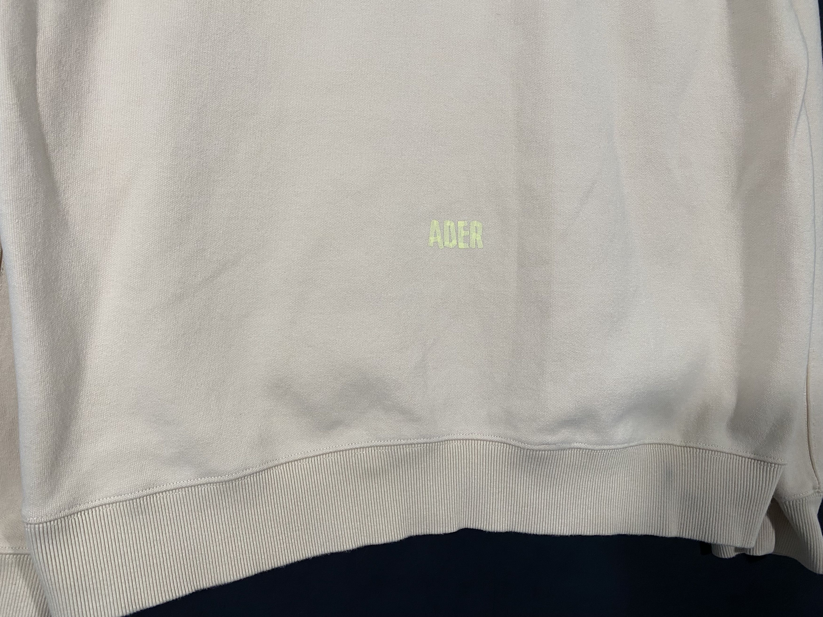 Ader Error Ader Error Felt Logo FW2020 Pullover Hoodie Ivory Size US S / EU 44-46 / 1 - 10 Thumbnail