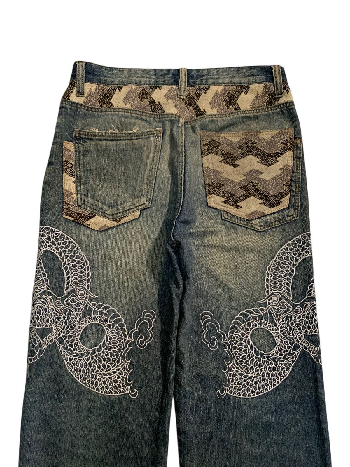 Kapital DRAGON EMBROIDERY INSPIRED BY KARAKURI DISTRESSED DENIM Size US 32 / EU 48 - 8 Thumbnail