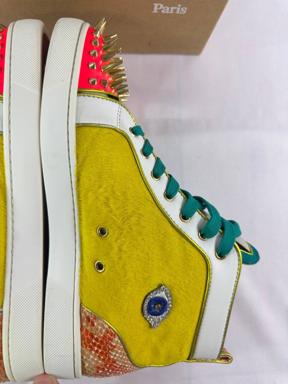 Christian Louboutin Christian Louboutin No Limit Spikes Flat Python Fresh Strass Size US 11 / EU 44 - 13 Thumbnail