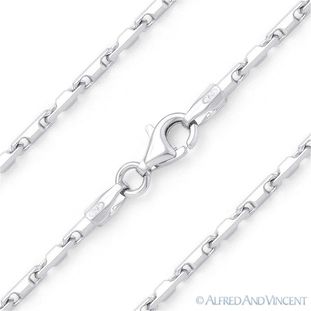 Other Heshe Bar Link Chain Necklace in .925 Sterling Silver 24" Size ONE SIZE - 1 Thumbnail