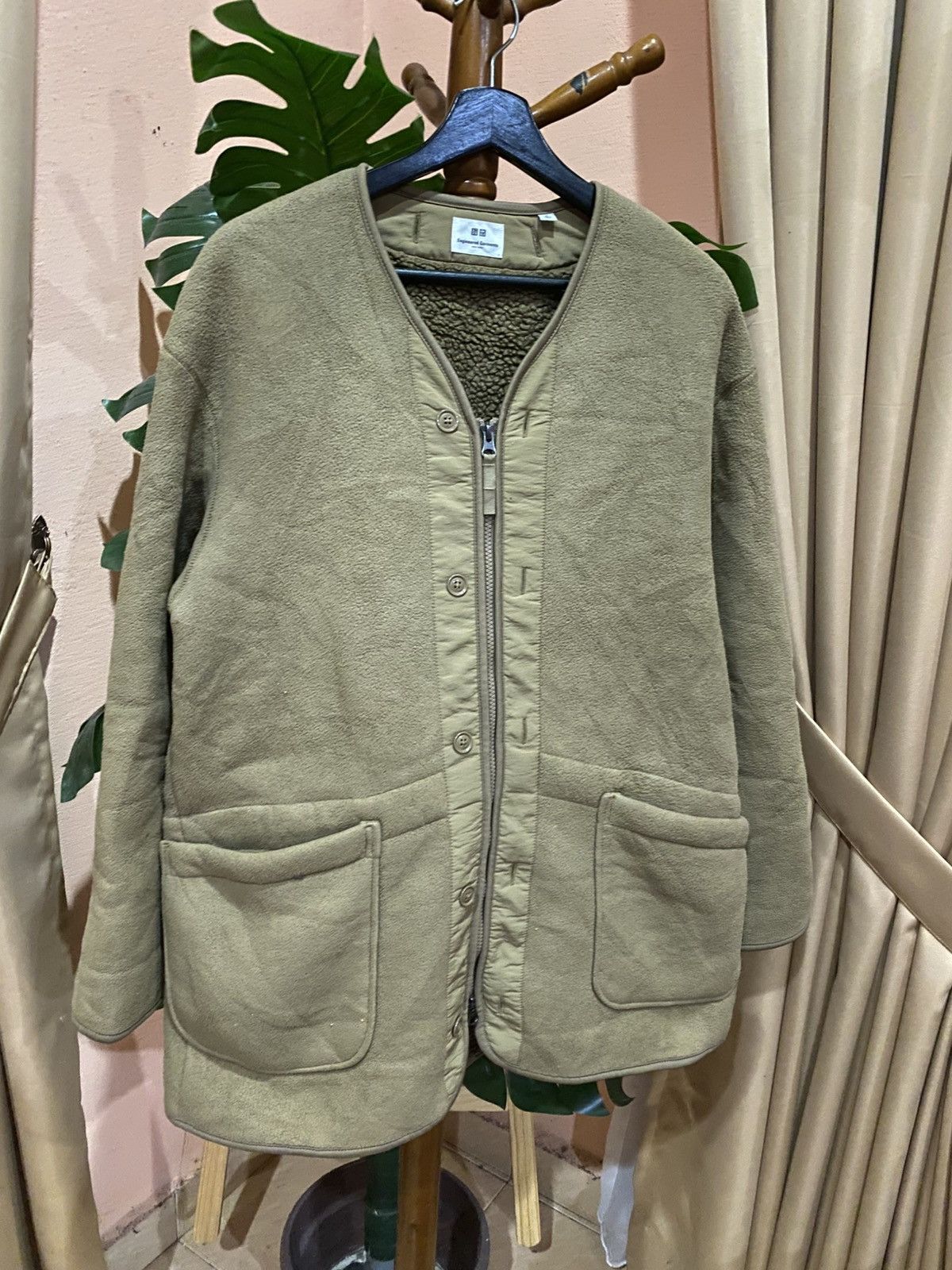 Engineered Garments × Uniqlo UNIQLO x Engineered Garments Olive Green Fleece Liner Jacket Size US M / EU 48-50 / 2 - 3 Thumbnail
