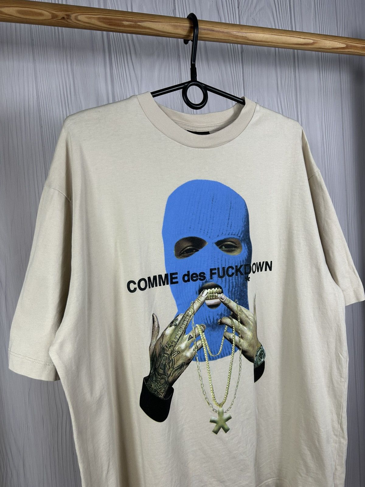 Comme Des Fuck Down Comme Des Fuckdown Balaclava T-Shirt Size XL Size US XL / EU 56 / 4 - 2 Thumbnail
