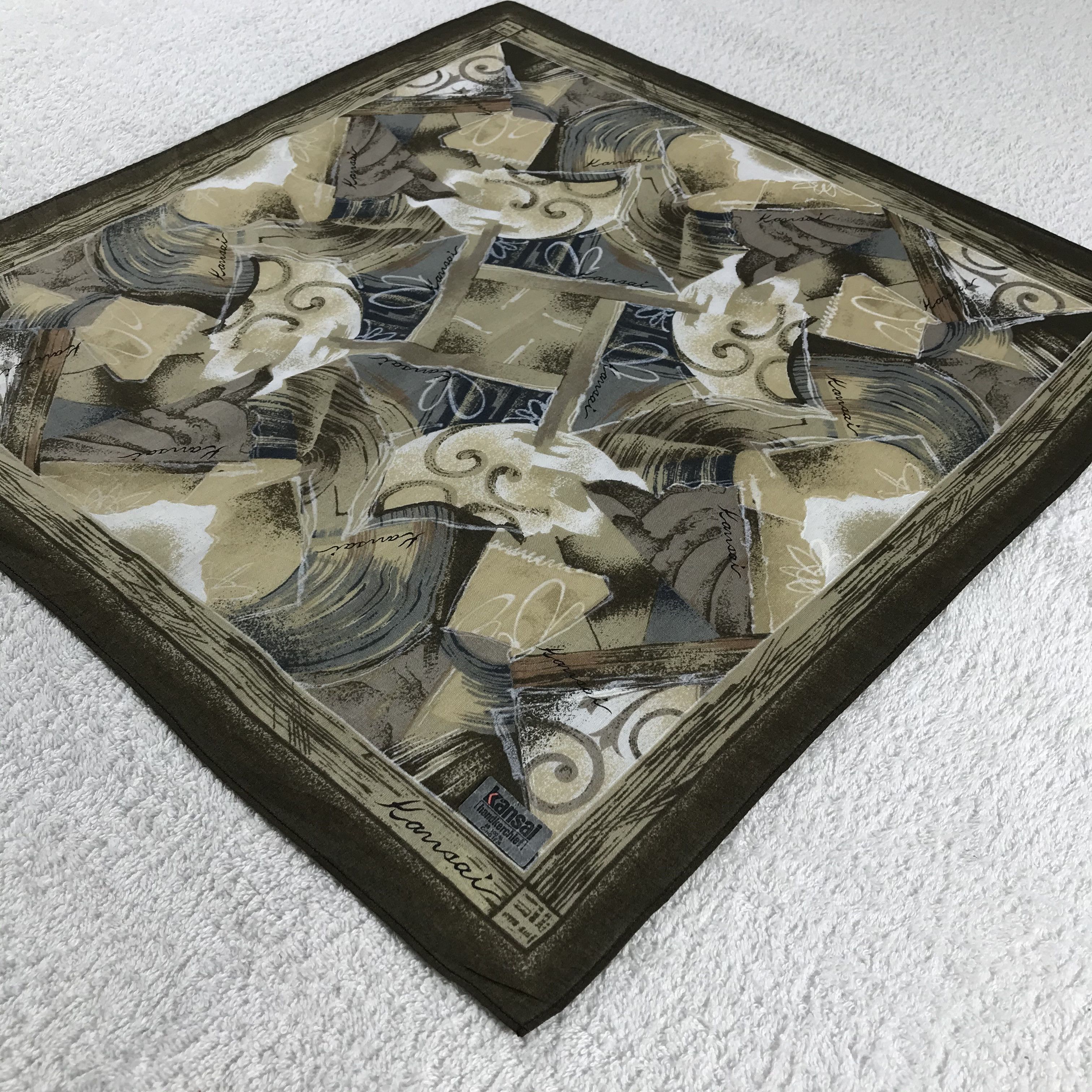 Kansai Yamamoto × Vintage Kansai Bandana / Handkerchief / Neckerchief - S129 Size ONE SIZE - 2 Thumbnail