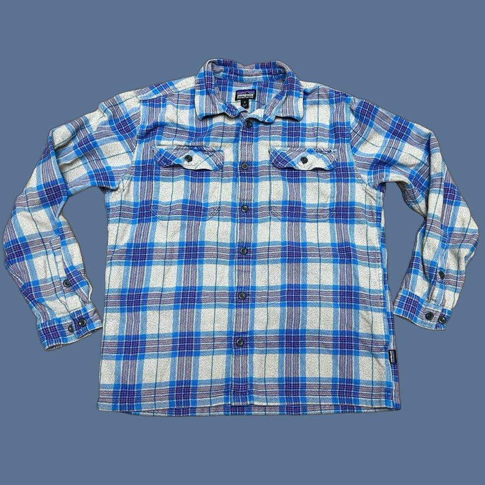 Patagonia Patagonia Shirt Men M Plaid Flannel Organic Cotton Gray Teal 53947 Button-Up Size US M / EU 48-50 / 2 - 1 Thumbnail