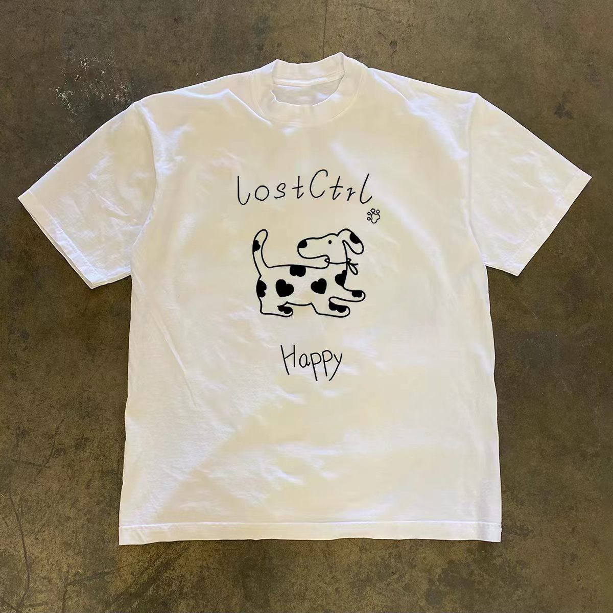 Vintage White Vintage Dalmatian Print Cotton T-shirt Size US M / EU 48-50 / 2 - 1 Thumbnail
