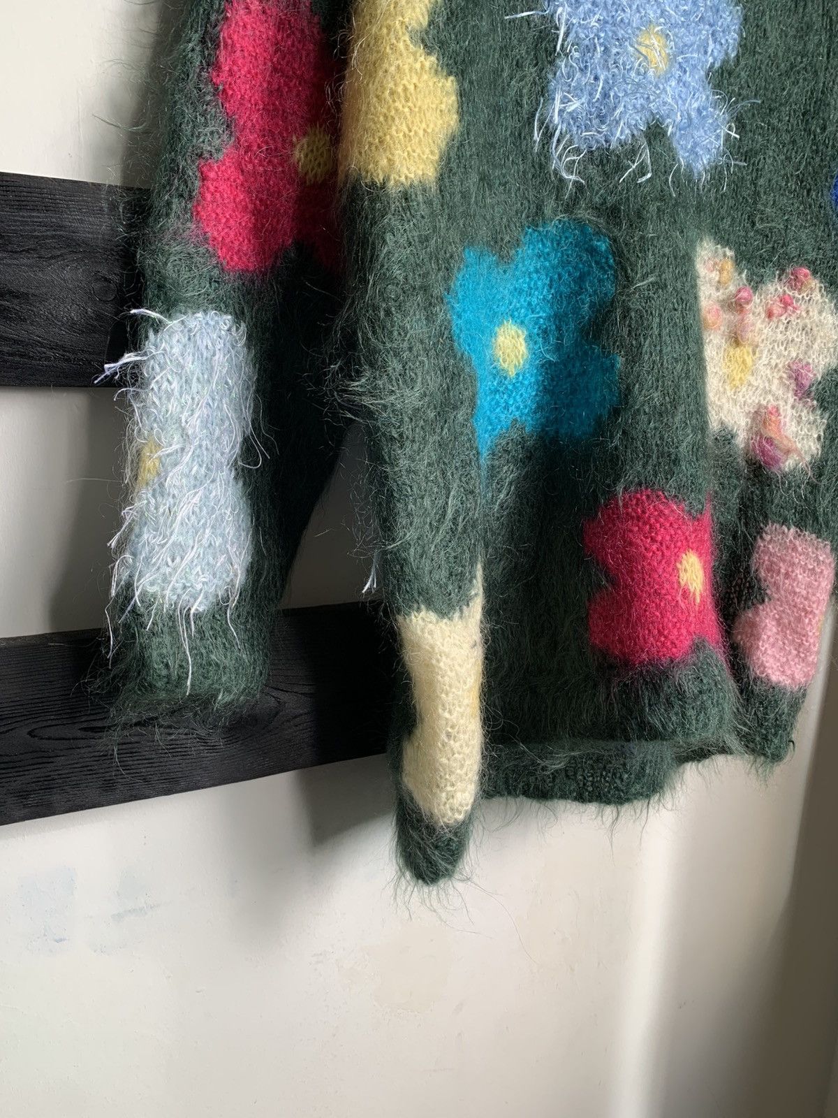 Other Vintage 90s Mohair Floral Knit Sweater Size S / US 4 / IT 40 - 12 Thumbnail