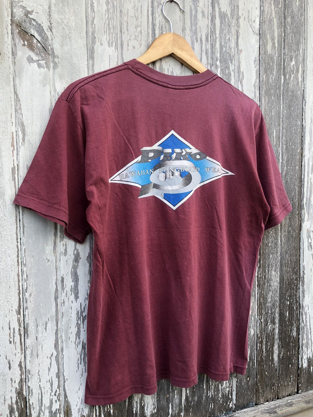 Quiksilver 🔥Vintage🔥Sunfaded Piko Surfwear Big Logo Tee Size US M / EU 48-50 / 2 - 5 Thumbnail
