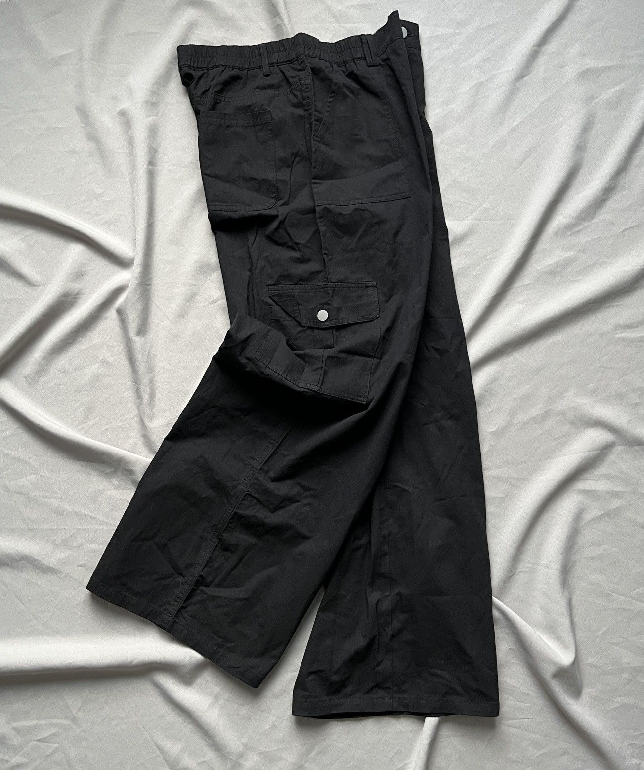 If Six Was Nine Wide Avant Garde Japanism Black Cargo Pants Size US 34 / EU 50 - 1 Thumbnail