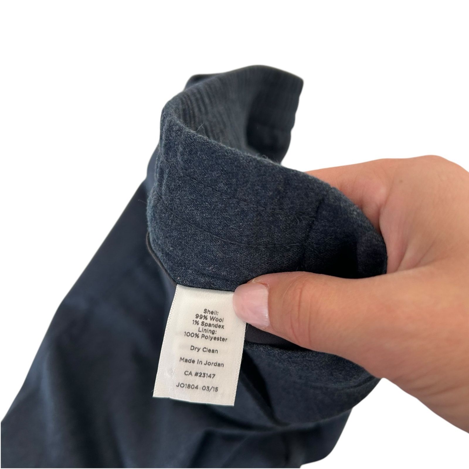 Other Talbots Navy Blue Italian Flannel Wool Trousers Sz 6 Size 28" / US 6 / IT 42 - 3 Thumbnail