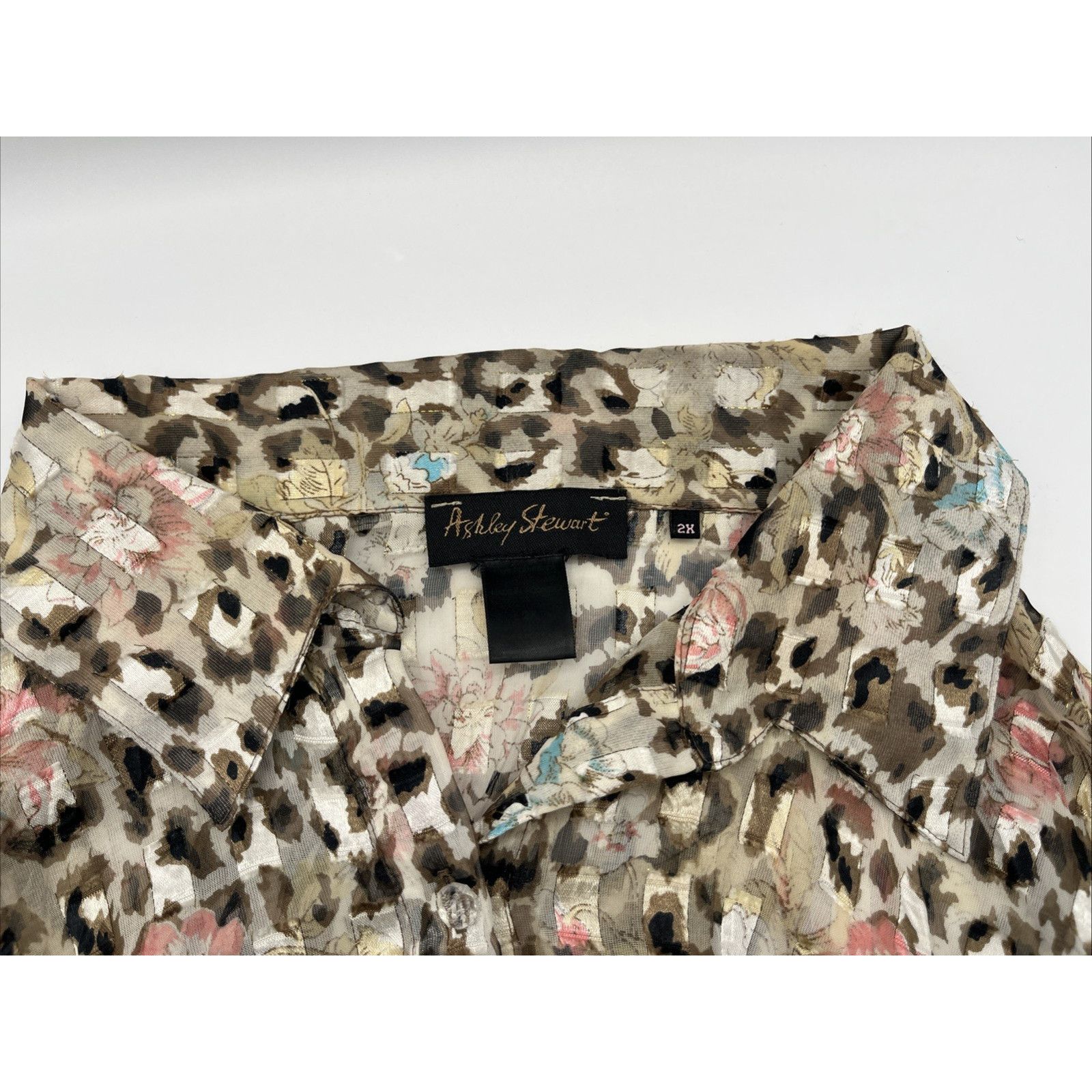 Other Ashley Stewart Plus Women's LIGHTWEIGHT Leopard ANIMAL PRINT Size XXL / US 16-18 / IT 52-54 - 15 Thumbnail