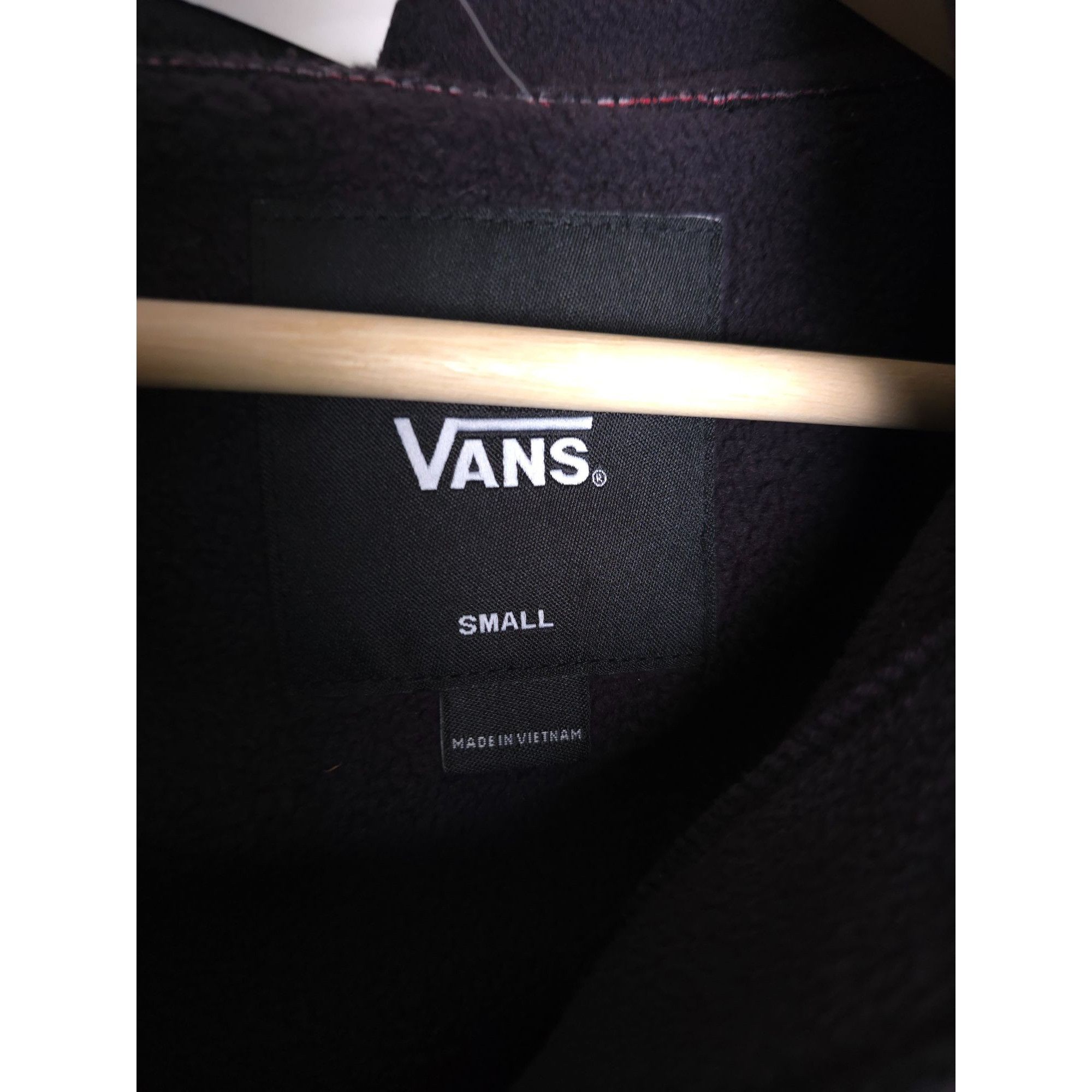 Vans Vans Mens Black & Red Fleece Pullover Jacket Small Half-Zip Size US S / EU 44-46 / 1 - 4 Thumbnail