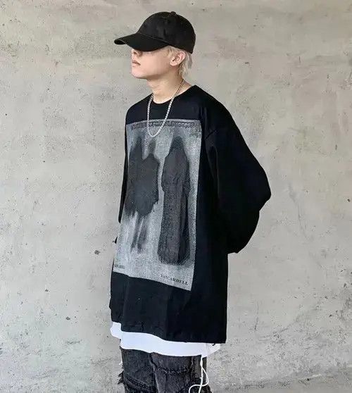 Vintage Demon Print Long Sleeve T-shirt Size US M / EU 48-50 / 2 - 2 Thumbnail
