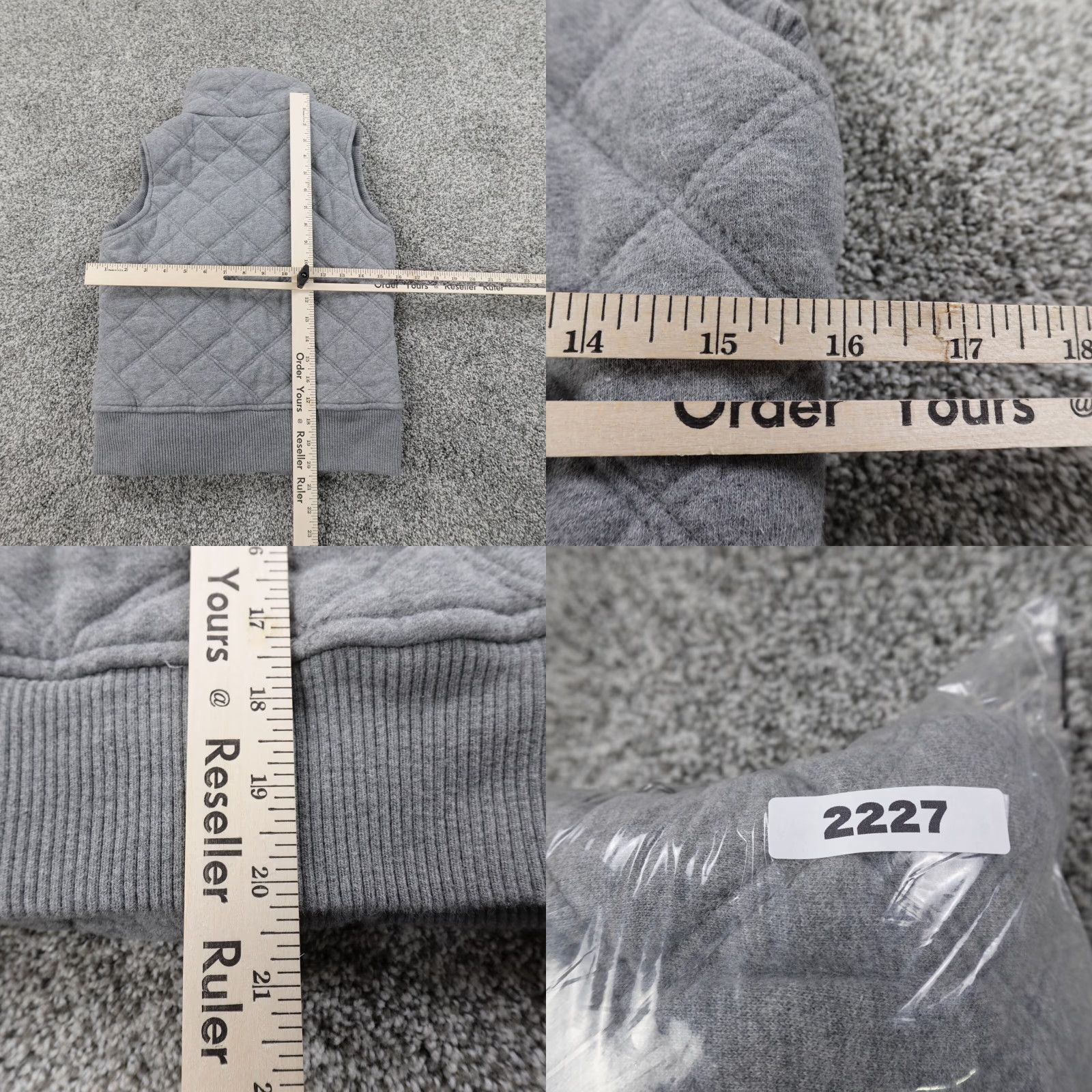 Vintage Aéropostale Vest Women Small Gray Quilted Jacket Zip Coat Preppy Outdoor Ladies Size S / US 4 / IT 40 - 8 Thumbnail